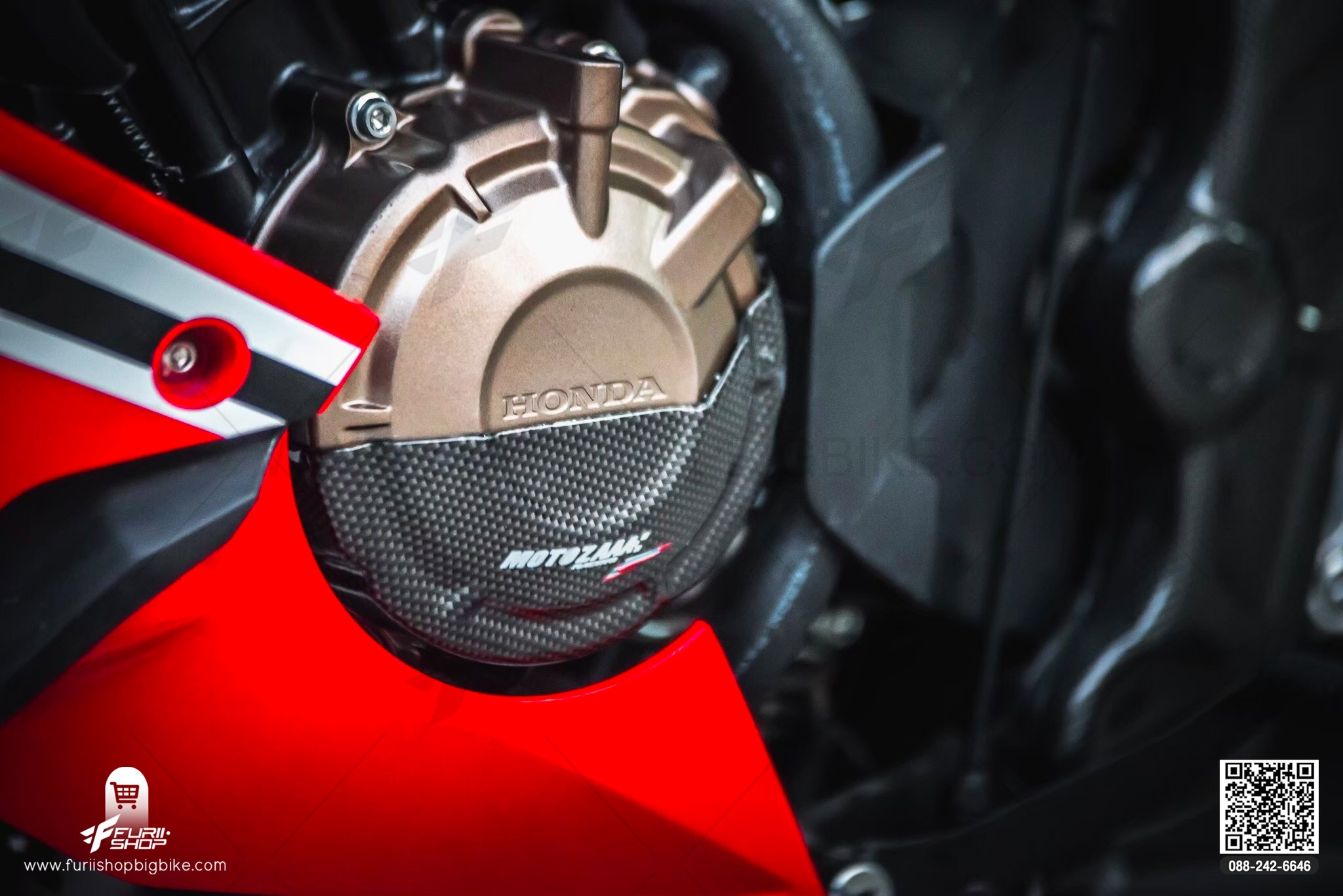 การ์ดแคร้งเครื่อง MOTOZAAA FOR HONDA CBR650R 2019
