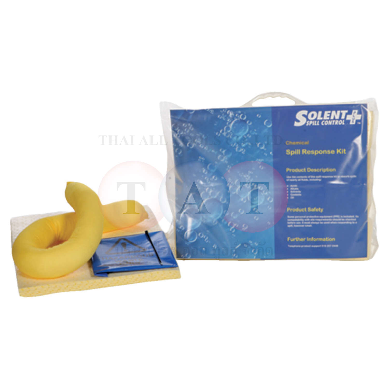 Solent Spill Control.Spill Kit Chemical S+ Clip Top Bag 15L