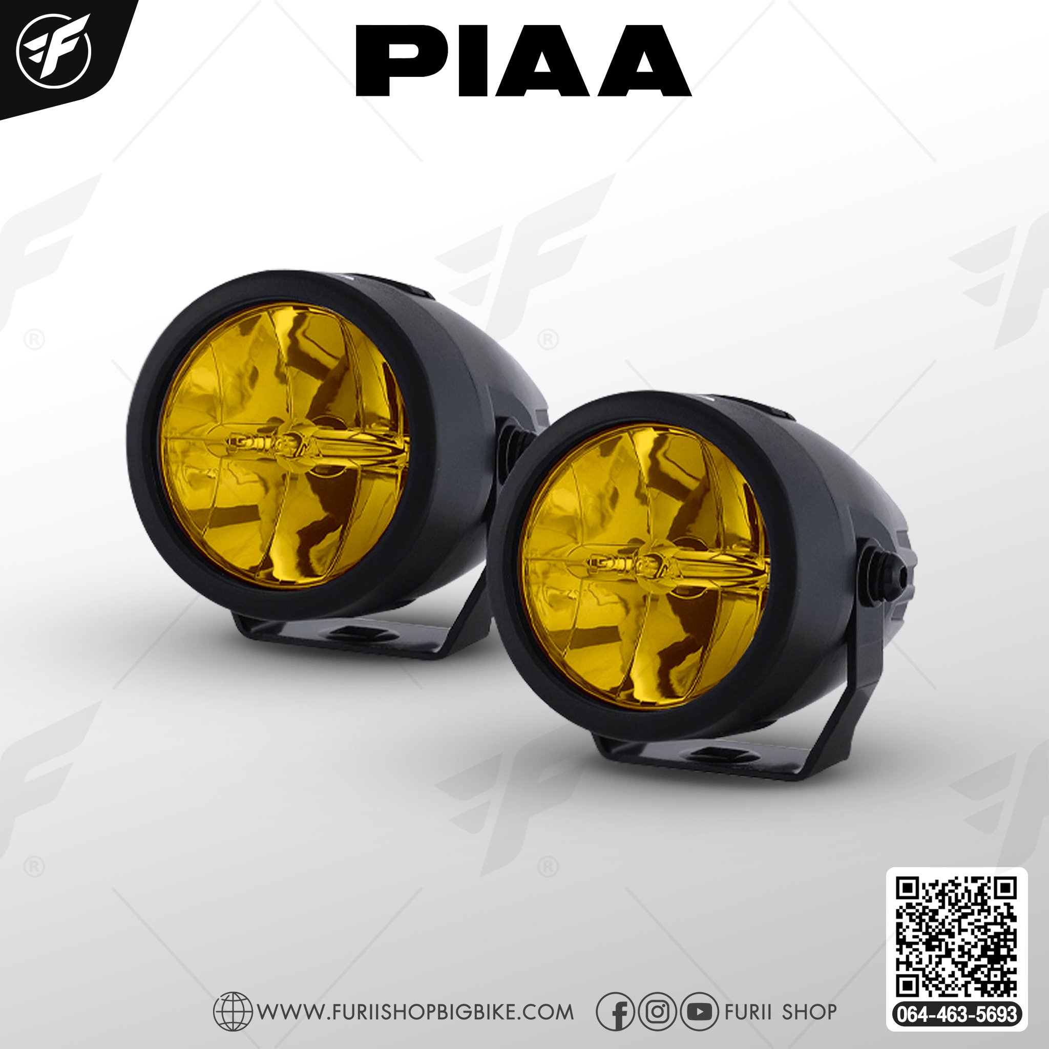 ไฟสปอร์ตไลท์ PIAA LP270 2.75" Ion Yellow LED Driving Light Kit เลนส์เหลือง
