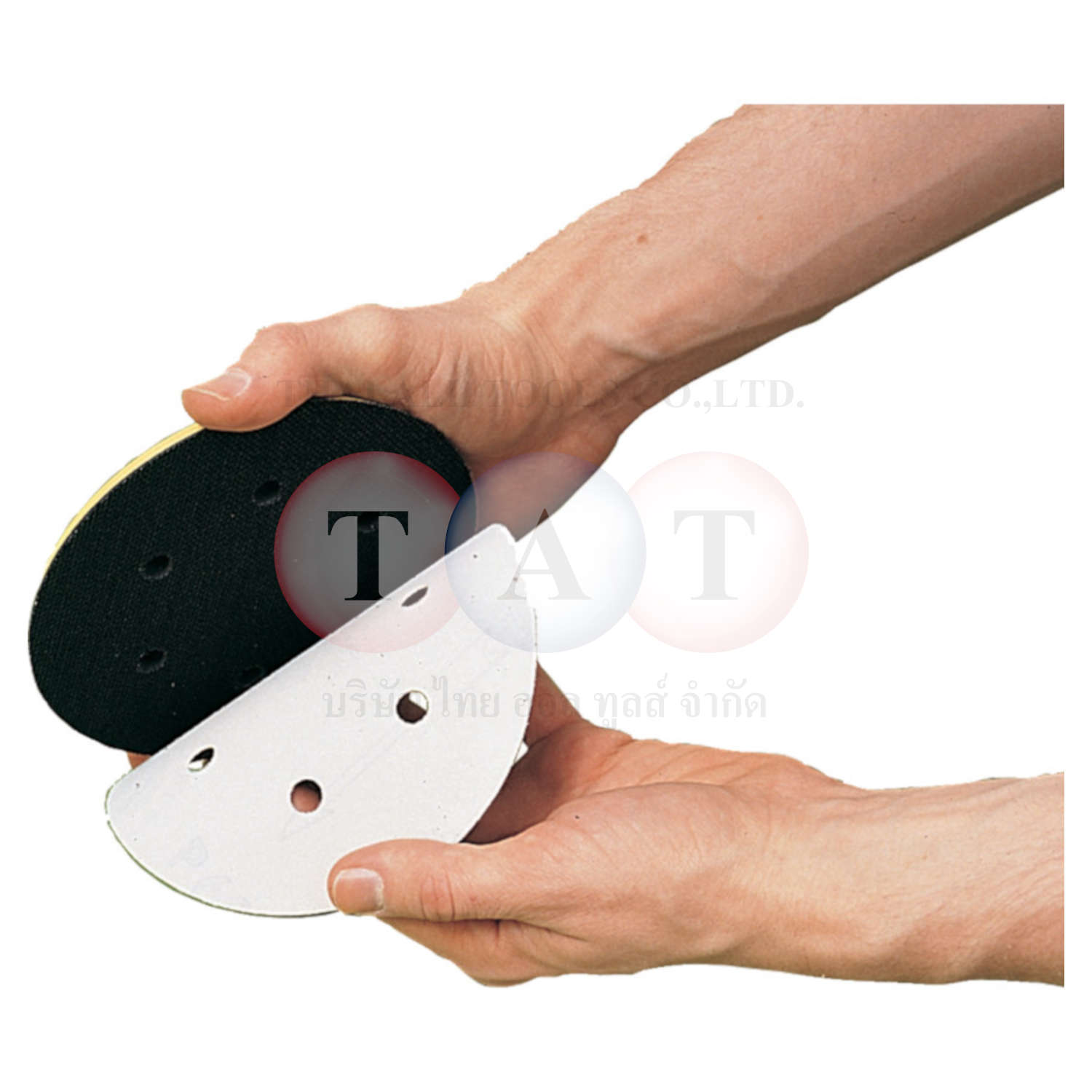 Kennedy.150mm HOOK-N-LOOP 6 HOLE PAD 5/16" UNF MALE