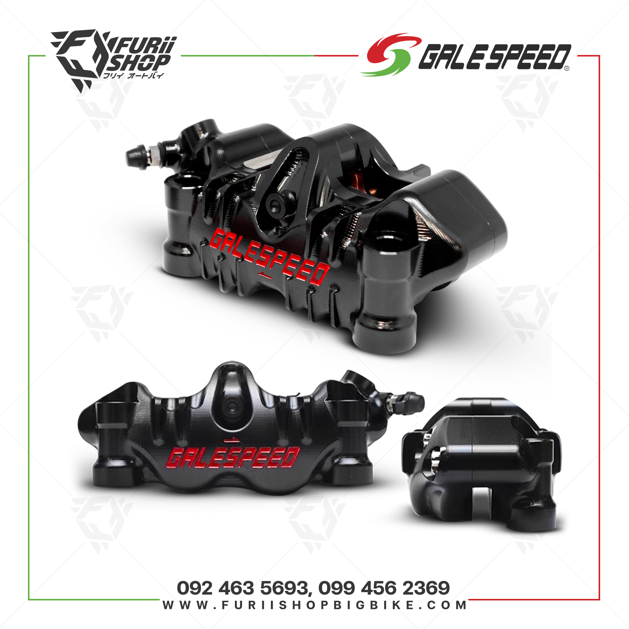 คาลิปเปอร์ Galespeed ELABORATE FRONT 4P CALIPER LEFT OR RIGHT 34-30 SCM BOLT RADIAL 100mm