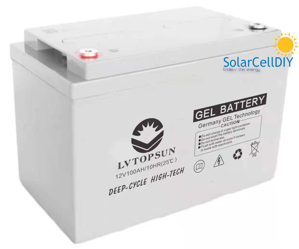 LVtopsun deep cycle gel 12V 100A(แบตเตอรี่)