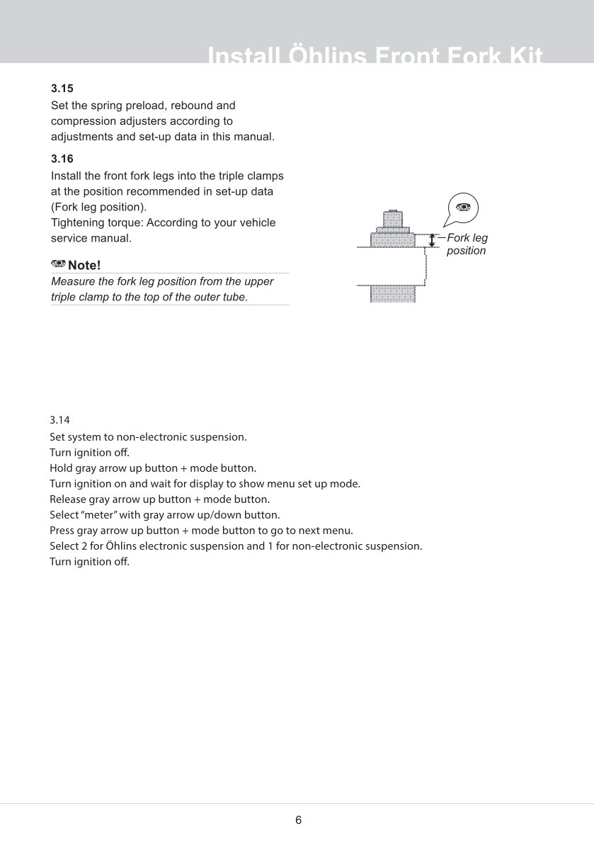 สปริงโช้คหน้า Ohlins FGK234 For Yamaha YZF R1M 2015-2019