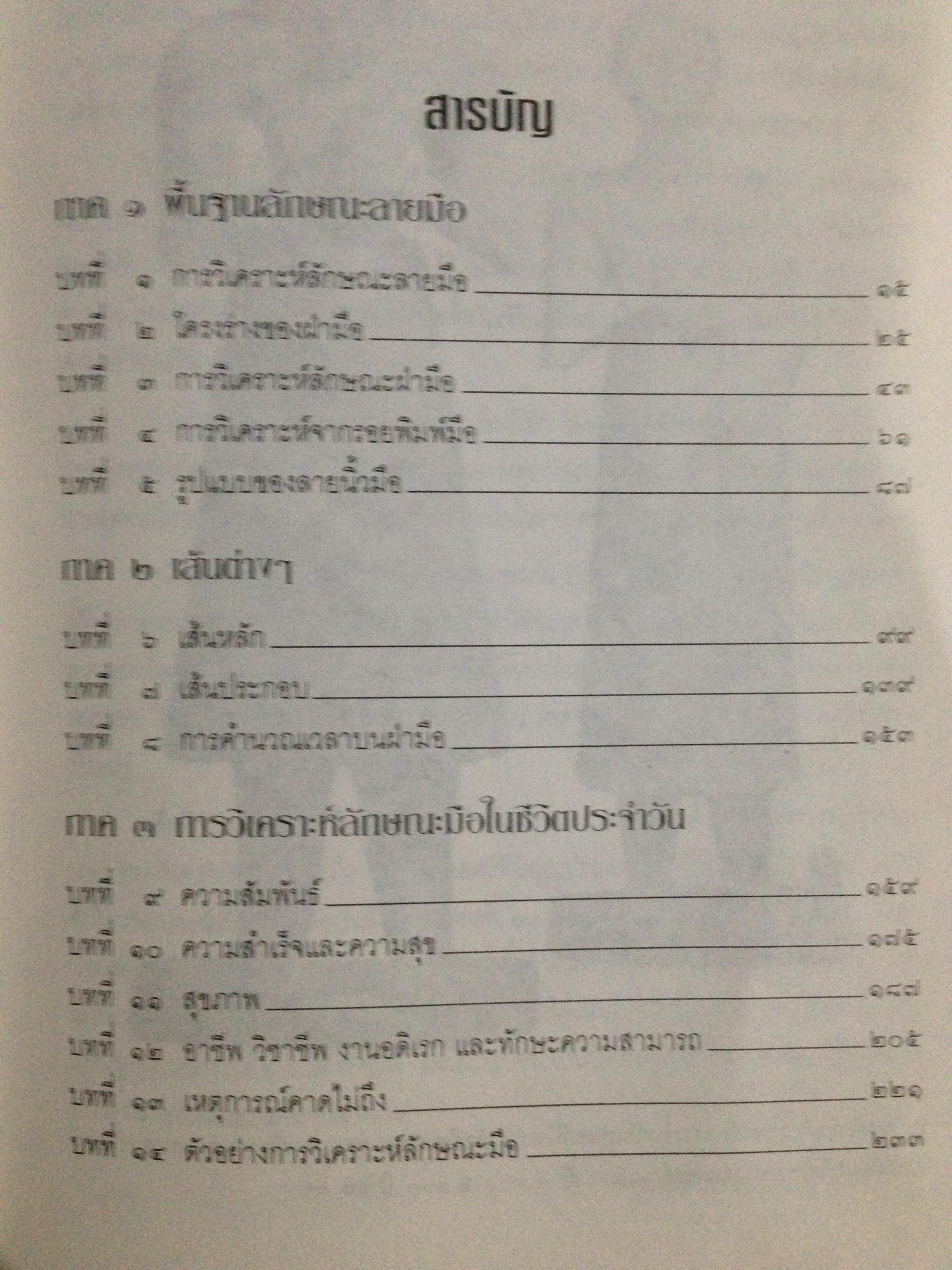 1)ลายมือนำโชค ความรู้ใหม่ในหัตถ์ลักษณ์ศาสตร์. 2) เส้นลายมือสื่อใจ. 3) การวิเคราะห์ลายมือแบบเบญจลักษณ์ 4) หลักการวิเคราะห์ ลักษณะลายมือ 0 กก.