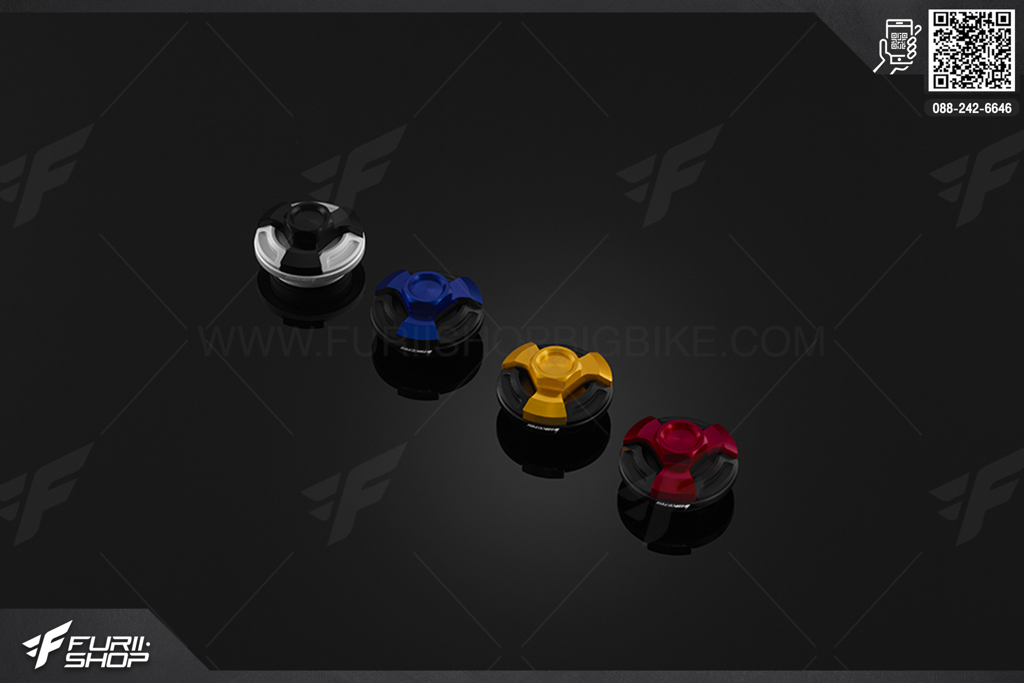 ตัวปิดจานไฟ ตัวใหญ่-ตัวเล็ก Generator Cover Cap Bikers Yamaha YZF-R3 (2019-2020)