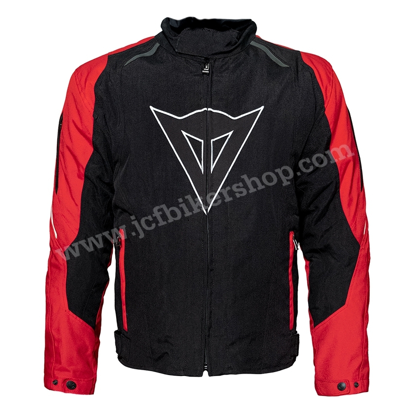 เสื้อการ์ดมอเตอร์ไซค์ Dainese ผ้าคอร์ดูร่า(CORDORA)น้ำหนักเบาและสามารถกันน้ำได้ในระดับหนึ่ง มีการ์ด 5 จุด