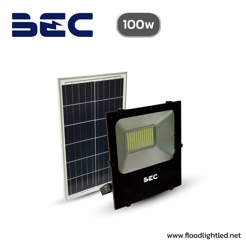 สปอร์ตไลท์ LED โซล่าเซลล์ 100w BEC CHEETAH