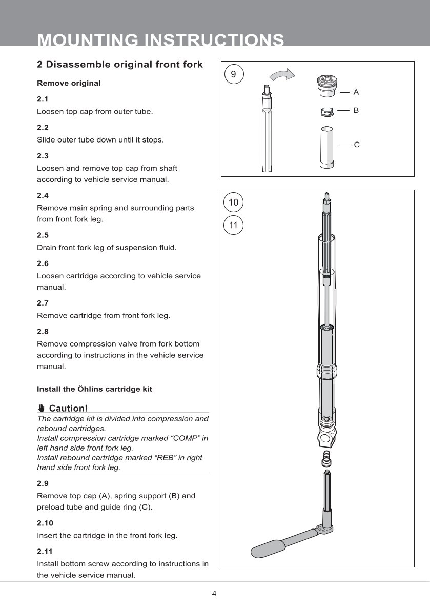 สปริงโช้คหน้า Ohlins FKS519 For Yamaha MT-09 SP 2021-2023