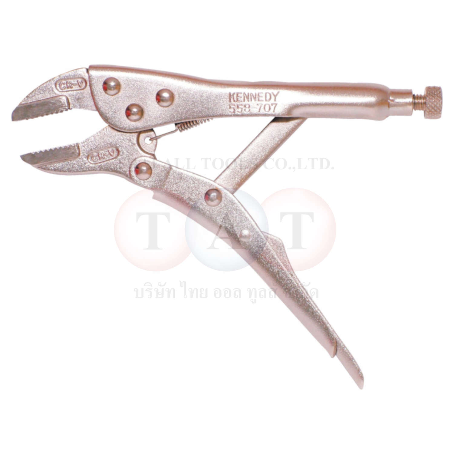 คีมล็อค 180mm/7" Straight Jaw Locking Grip Wrench KENNEDY