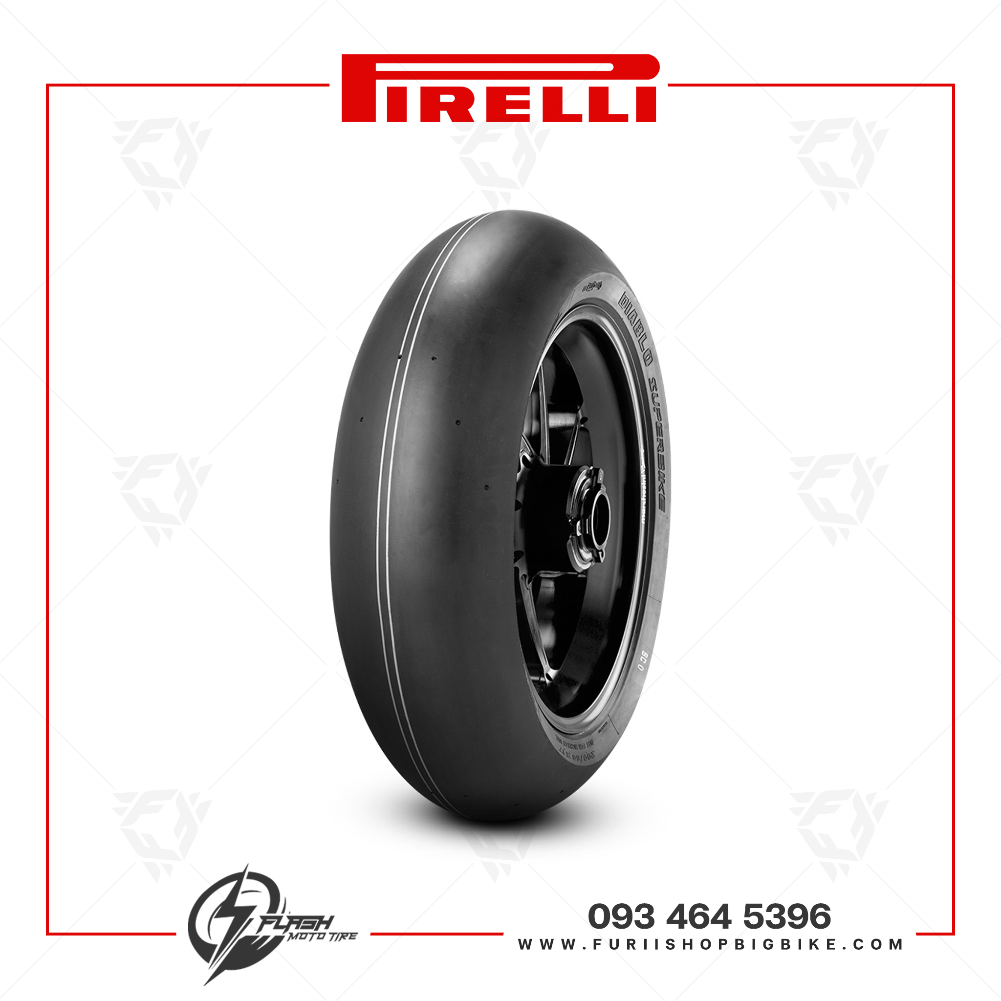 ยางมอเตอร์ไซค์ Pirelli DIABLO SUPERBIKE : F 110/70 R17 NHS TL SC1 ยางใช้สำหรับการแข่งขัน (100-400cc.)