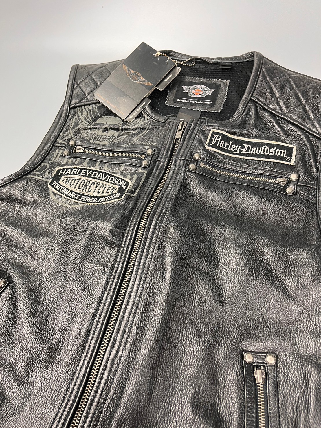 เสื้อกั๊กหนัง Vest leather H-D #97156