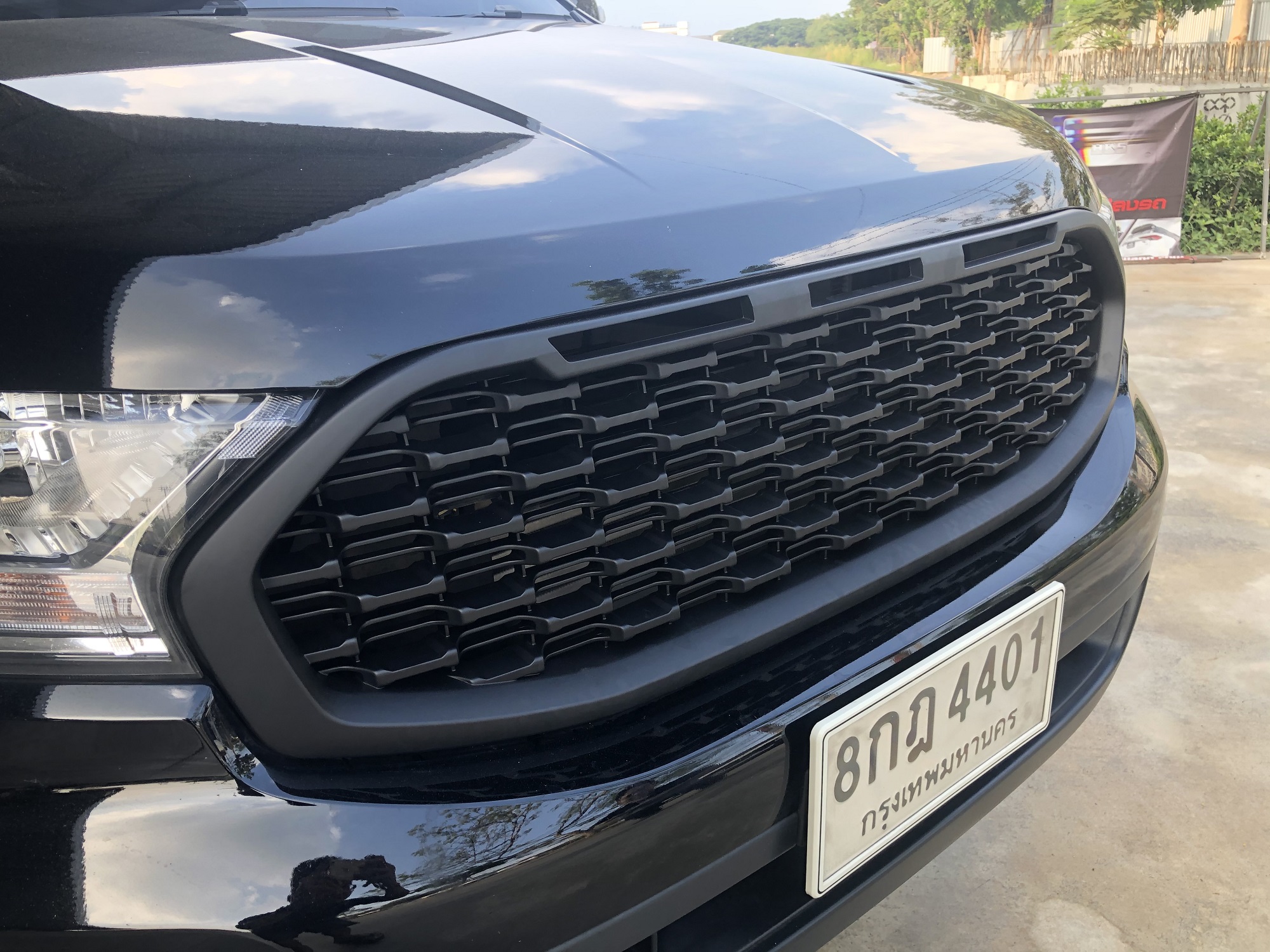 กระจังทรงมัสแตง Foro Everest 2.0 2019-2021 สีดำด้าน