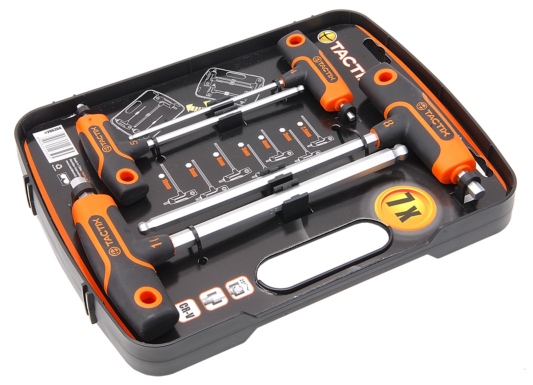 ประแจหกเหลี่ยมหัวบอล มิลชุด ตัวที 206366 TACTIX