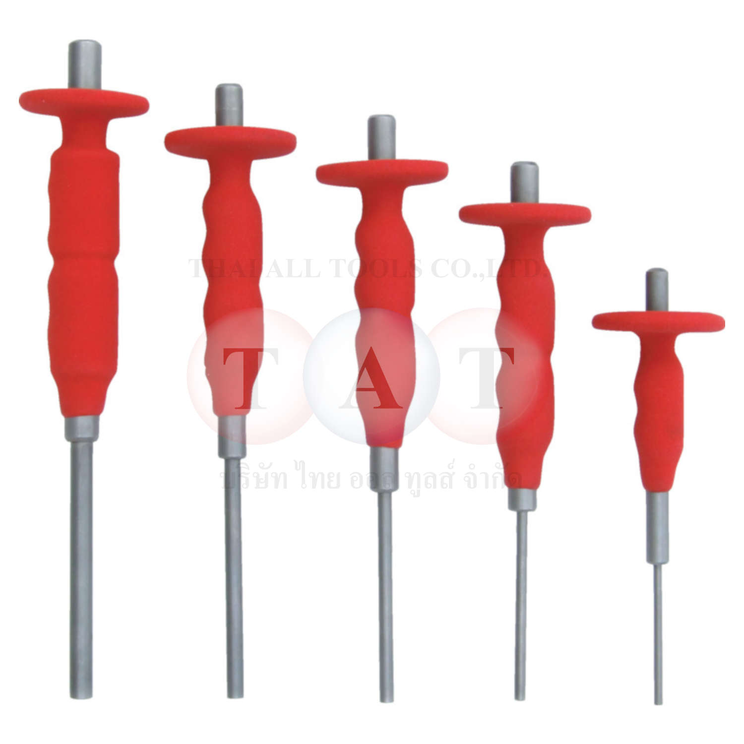 Kennedy.EXTRA LENGTH INSERTED PIN PUNCH SET (5-PCE)