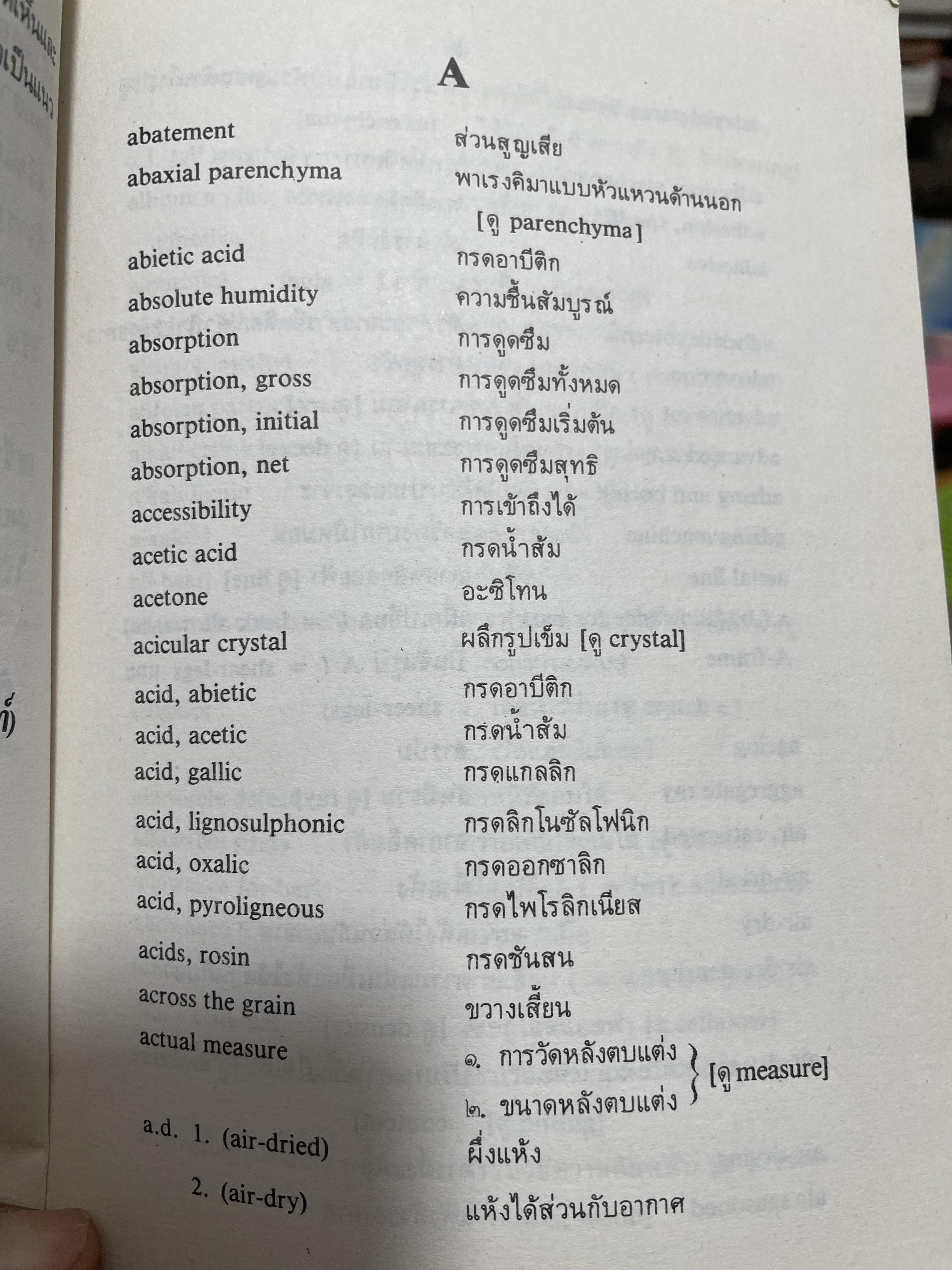 พจนานุกรมศัพท์ป่าไม้ (สาขาวตผลิตภัณฑ์) ฉบับราขบัณฑิตยสถาน 600 กรัม