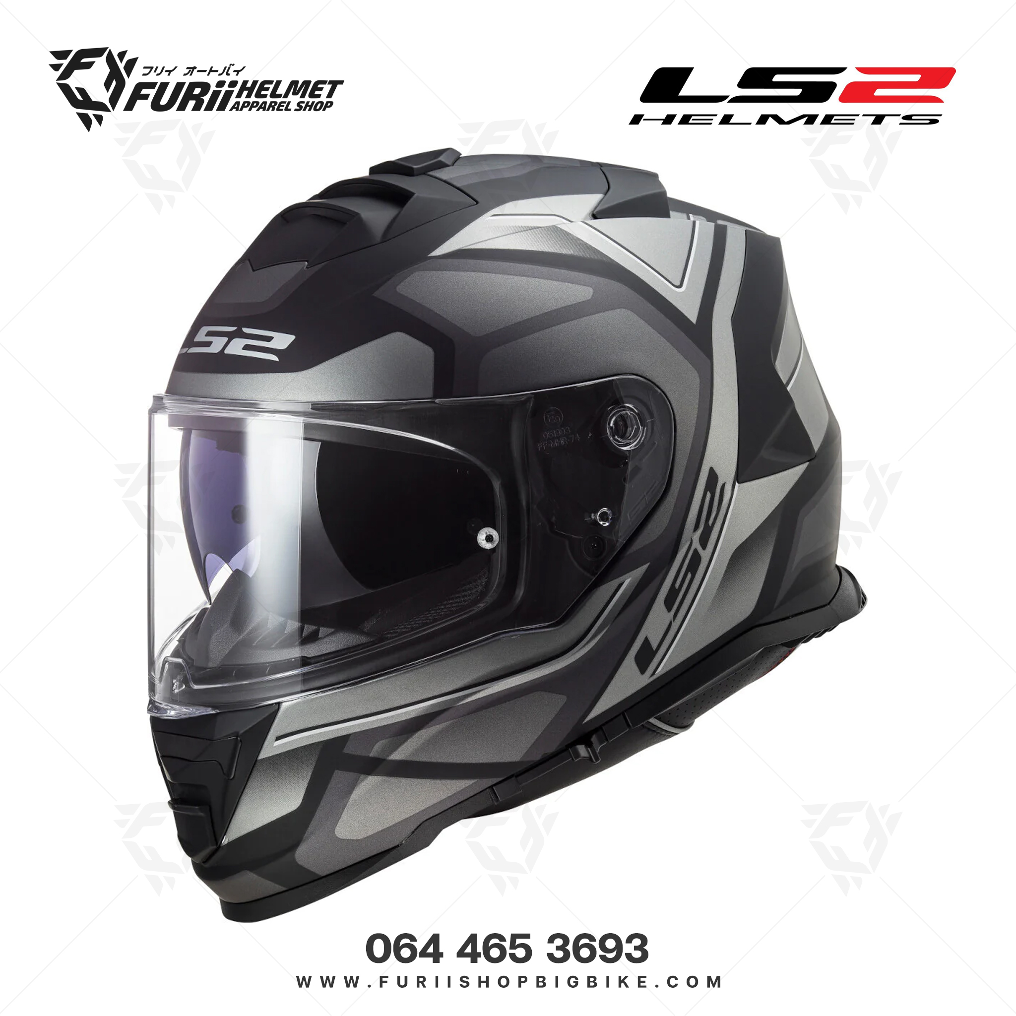 หมวกกันน็อค LS2 Helmet FF800 STROM : FASTER MATT TITANIUM