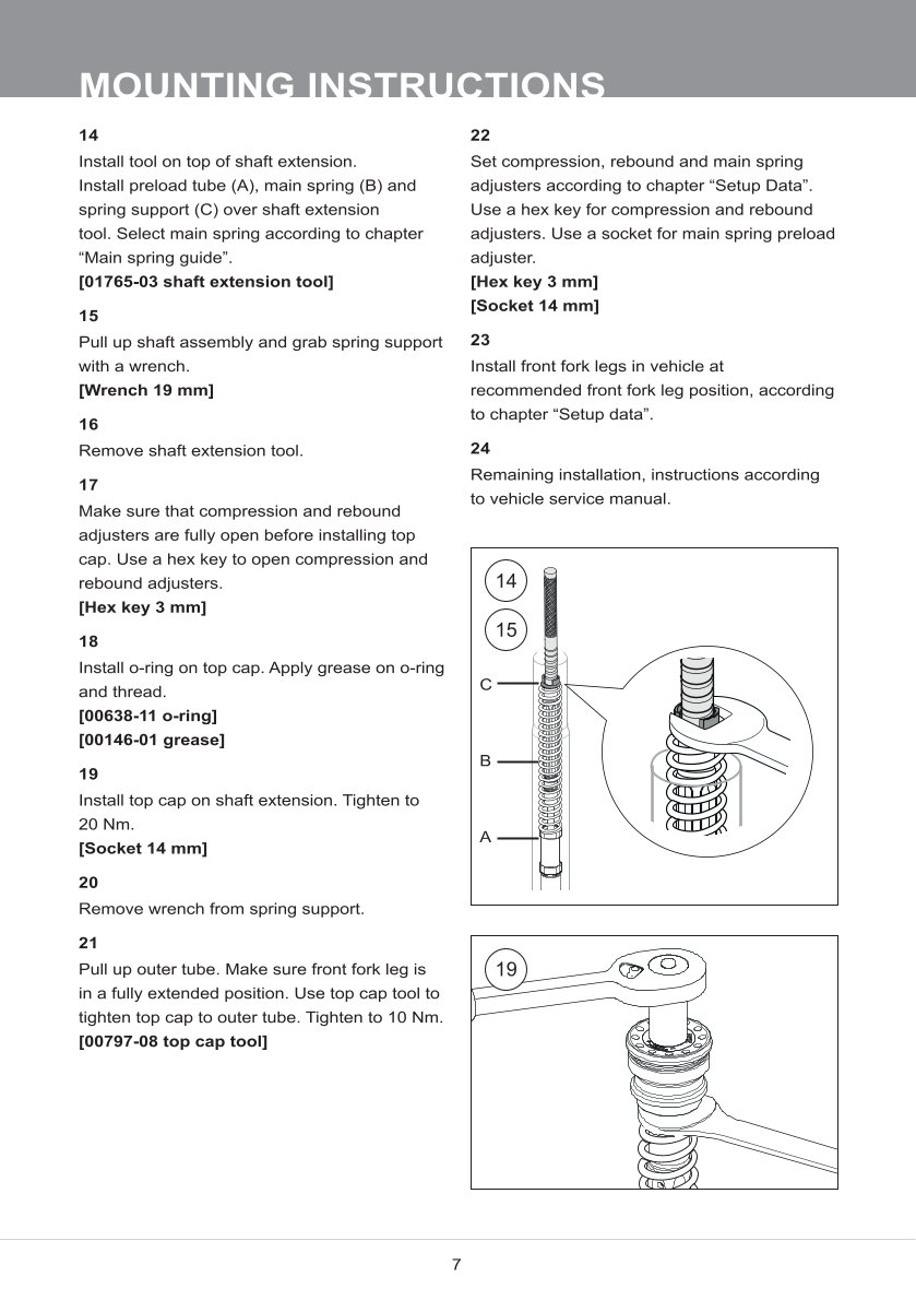 สปริงโช้คหน้า Ohlins FKR131 For Honda CBR1000RR-R SP (Öhlins FL 971) 2024