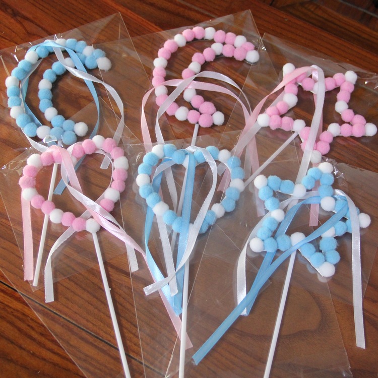 ป้ายปักตกแต่งเค๊ก ป้ายปอมปอม ตกแต่ง มีแบบเลือก