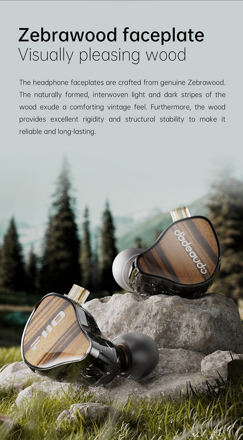 FiiO JadeAudio JH13 หูฟัง IEMs 3 ไดรเวอร์ 1DD+2BA สำหรับนักฟังเพลงคุณภาพสูง Faceplate ไม้แท้ ดีไซน์หรู ประกันศูนย์ไทย