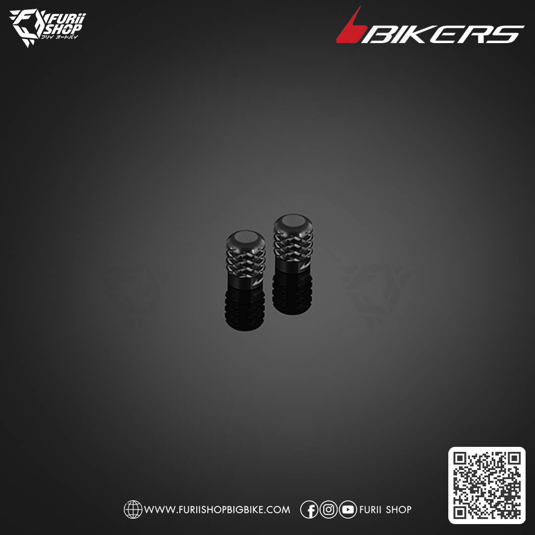 จุกลมอลูมิเนียม รุ่นมาตรฐาน(คู่) Bikers Standard Aluminum Tire Valve Caps (C0135) : for Lambretta G350