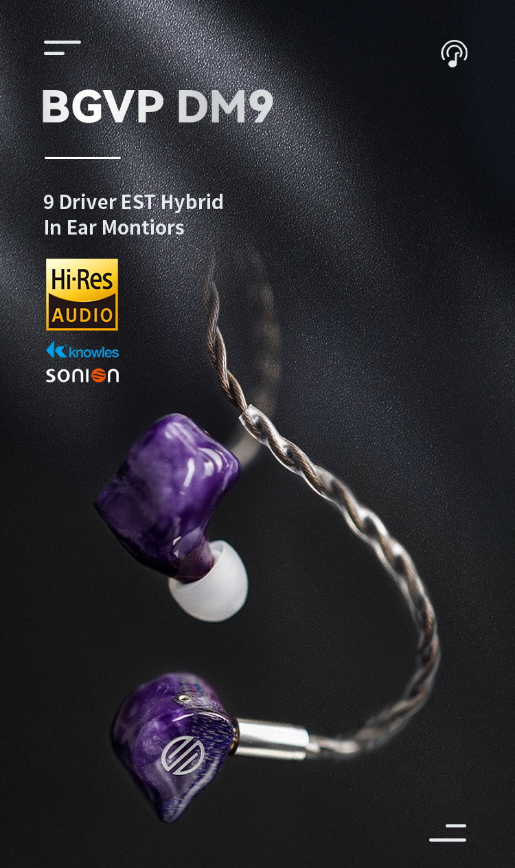 ขาย หูฟัง CIEM BGVP DM9 หูฟังหล่อหู 9 ไดรเวอร์ 4EST+4BA+1DD ประกันศูนย์ไทย