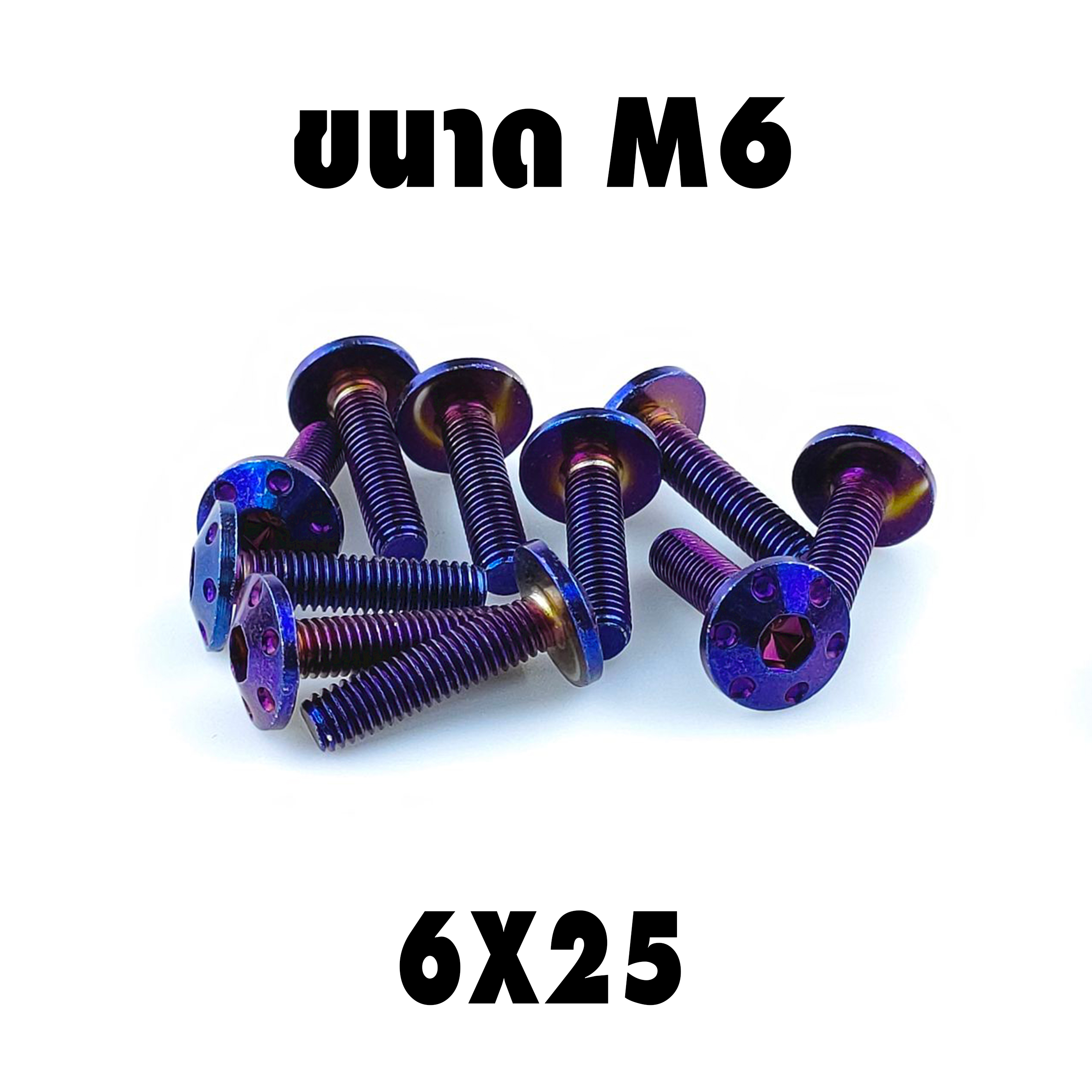 น็อตเลสหัวดอกไม้ (เบอร์10 M6X25)