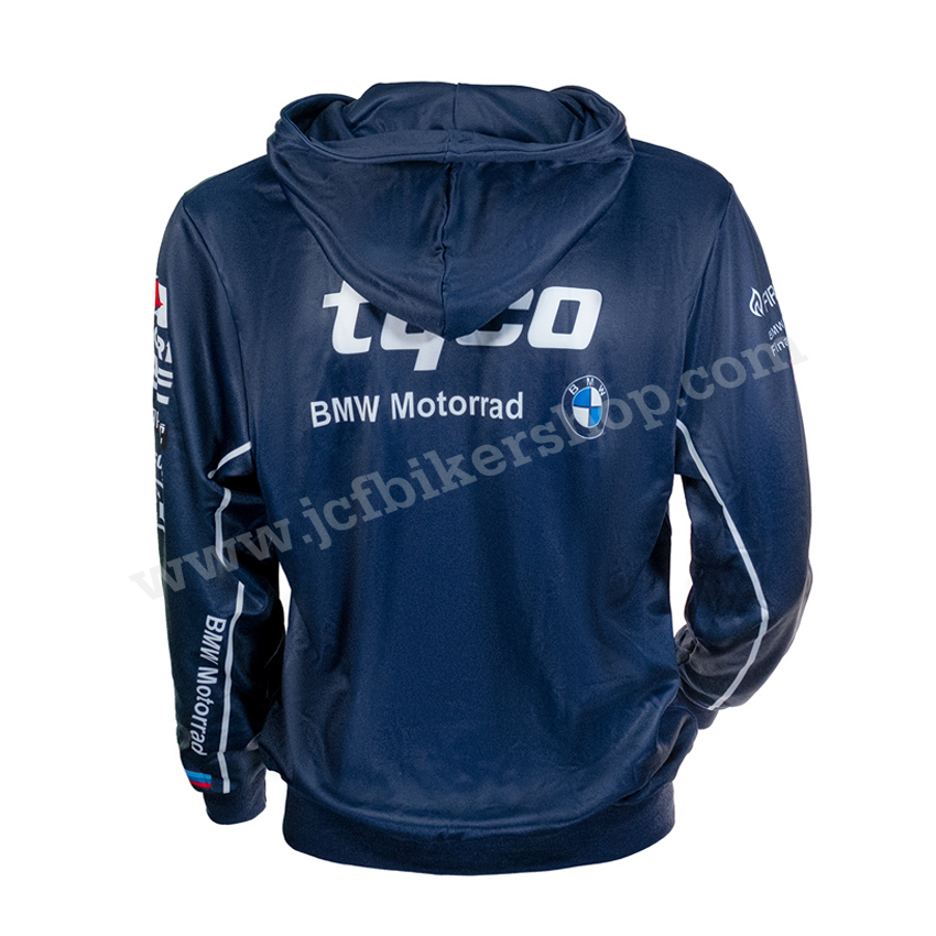 เสื้อฮู้ดมอเตอร์ไซค์ เสื้อฮู้ดบิ๊กไบค์ ผ้าCoolmax แห้งไวสีไม่ซีดไม่ยับ โมโตจีพี TYCO BMW Motorrad