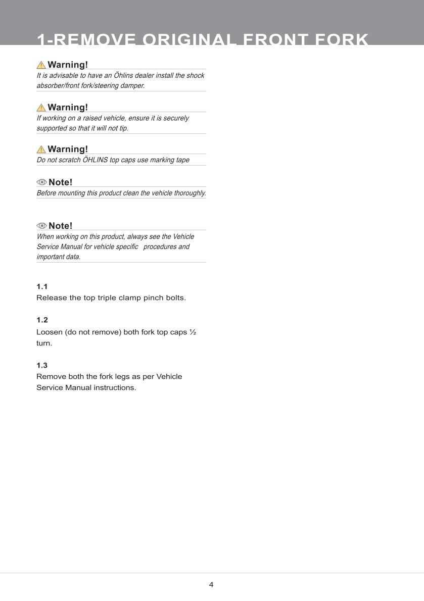 สปริงโช้คหน้า Ohlins FDK113 For Honda Dax 125 2022-2023