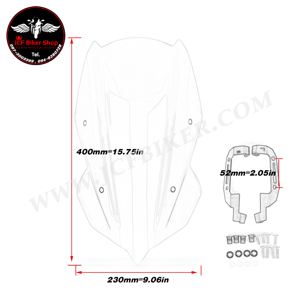 ชิวหน้า,บังไมล์,ชิวหน้าแต่ง Z250/Z400 ปี2019-2021 วัสดุโพลีคาร์บอเนตเนื้องานเงาเป็นพิเศษ