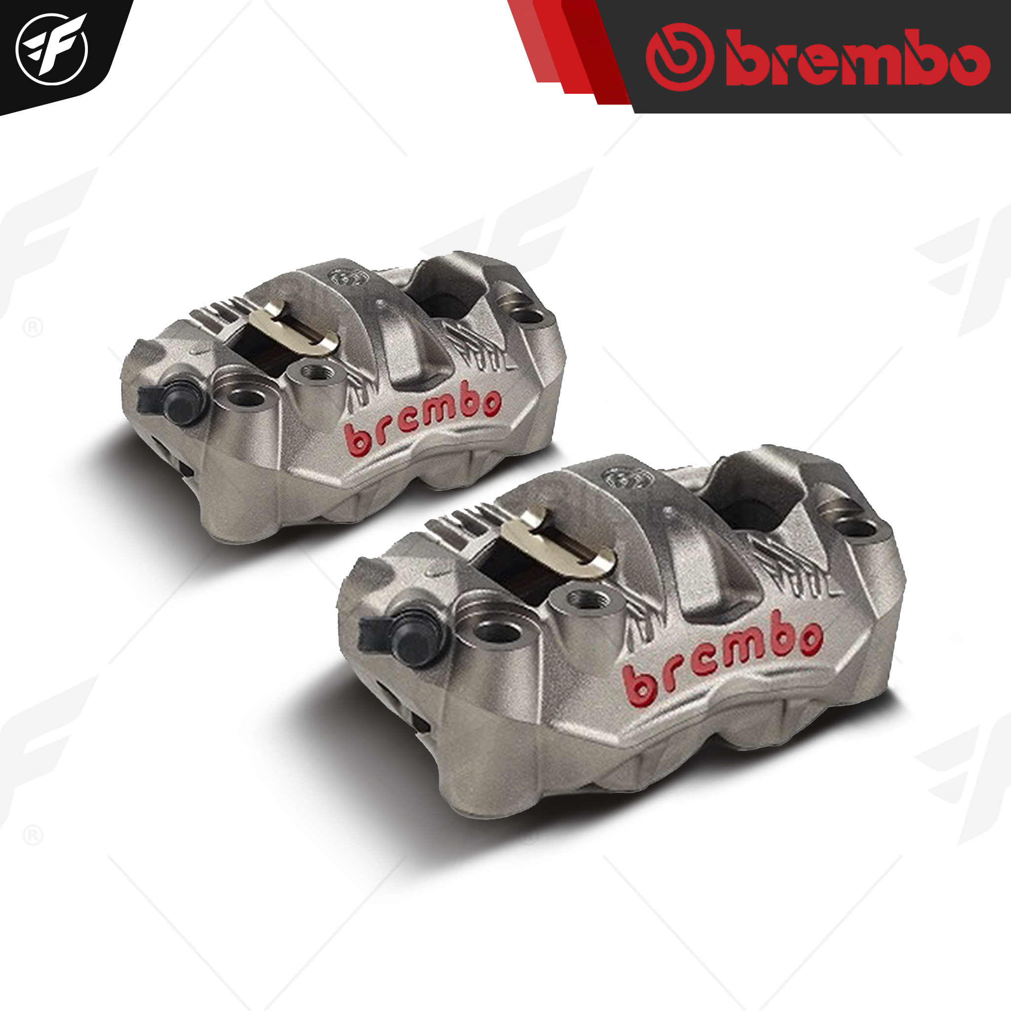 ปั๊มเบรคล่าง Brembo GP4RS 108 mm. (เทาโลโก้แดง)