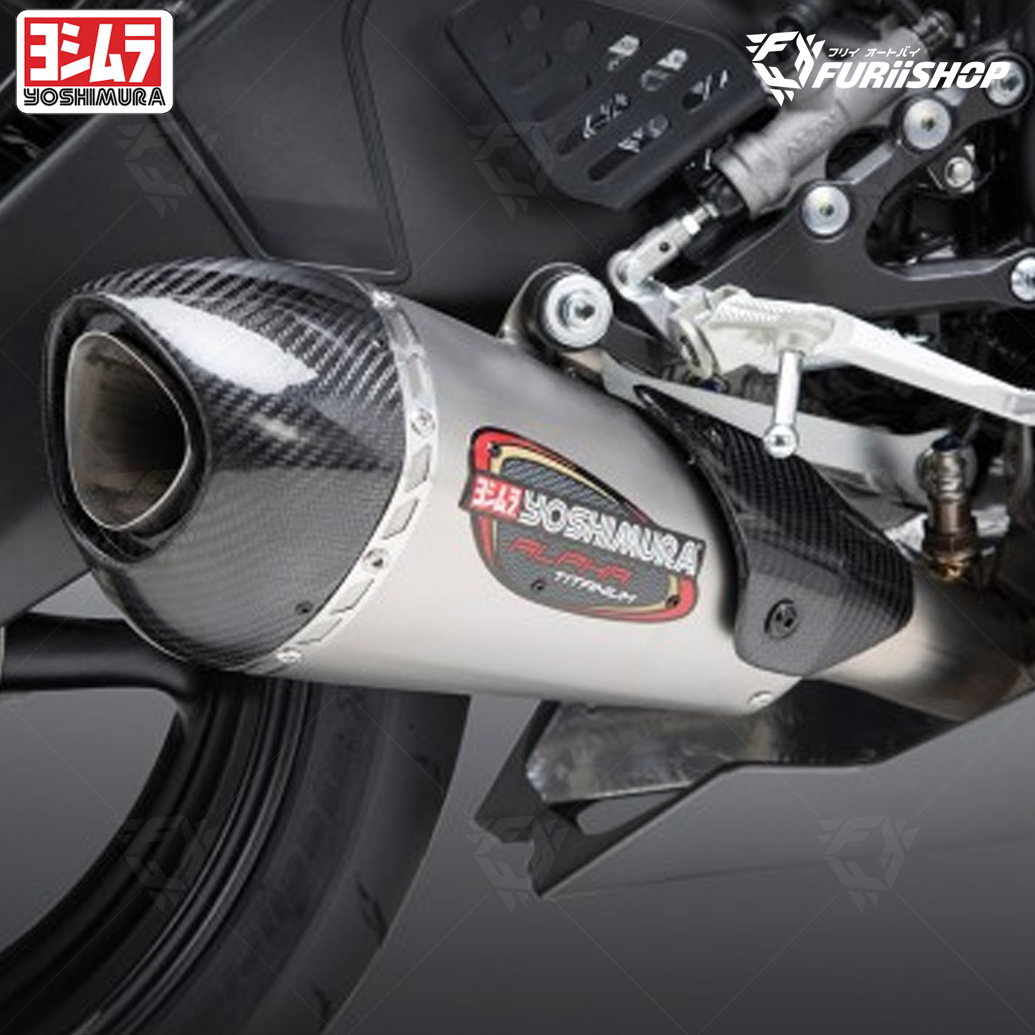 ท่อมอเตอร์ไซค์ YOSHIMURA ALPHA T TITANIUM FULL-SYSTEM FOR YAMAHA R6 2017 ท่อแต่ง ท่อสูตร ท่อบิ๊กไบค์ ท่อBigbike ท่อไอเสีย