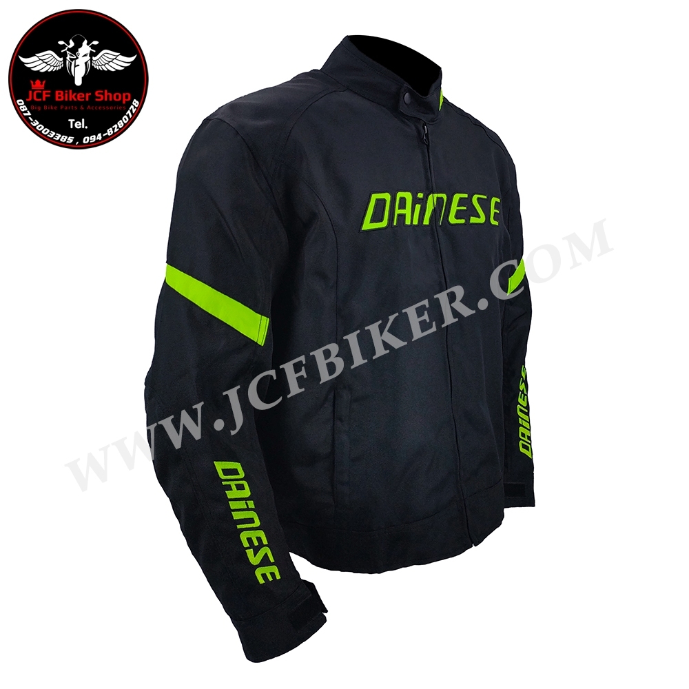 เสื้อการ์ดมอเตอร์ไซค์ Dainese 46 ผ้าคอร์ดูร่ามีแถบสะท้อนแสงเพิ่มความปลอดภัยยามค่ำคืน Innerซับในถอดได้ การ์ด 5 จุด