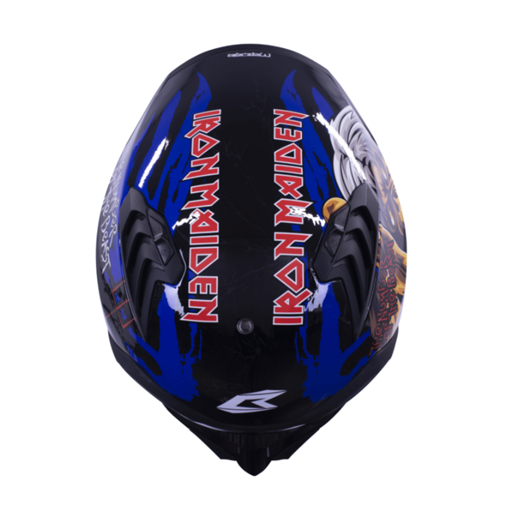 หมวกกันน็อคเต็มใบ Bilmola รุ่น SPIKER Iron Maiden LIMITED EDITION The Number of The Beast Blue