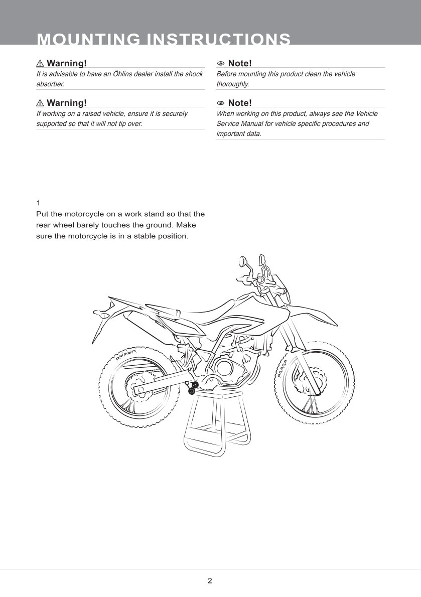 โช๊คหลัง OHLINS YA023 FOR YAMAHA WR155R