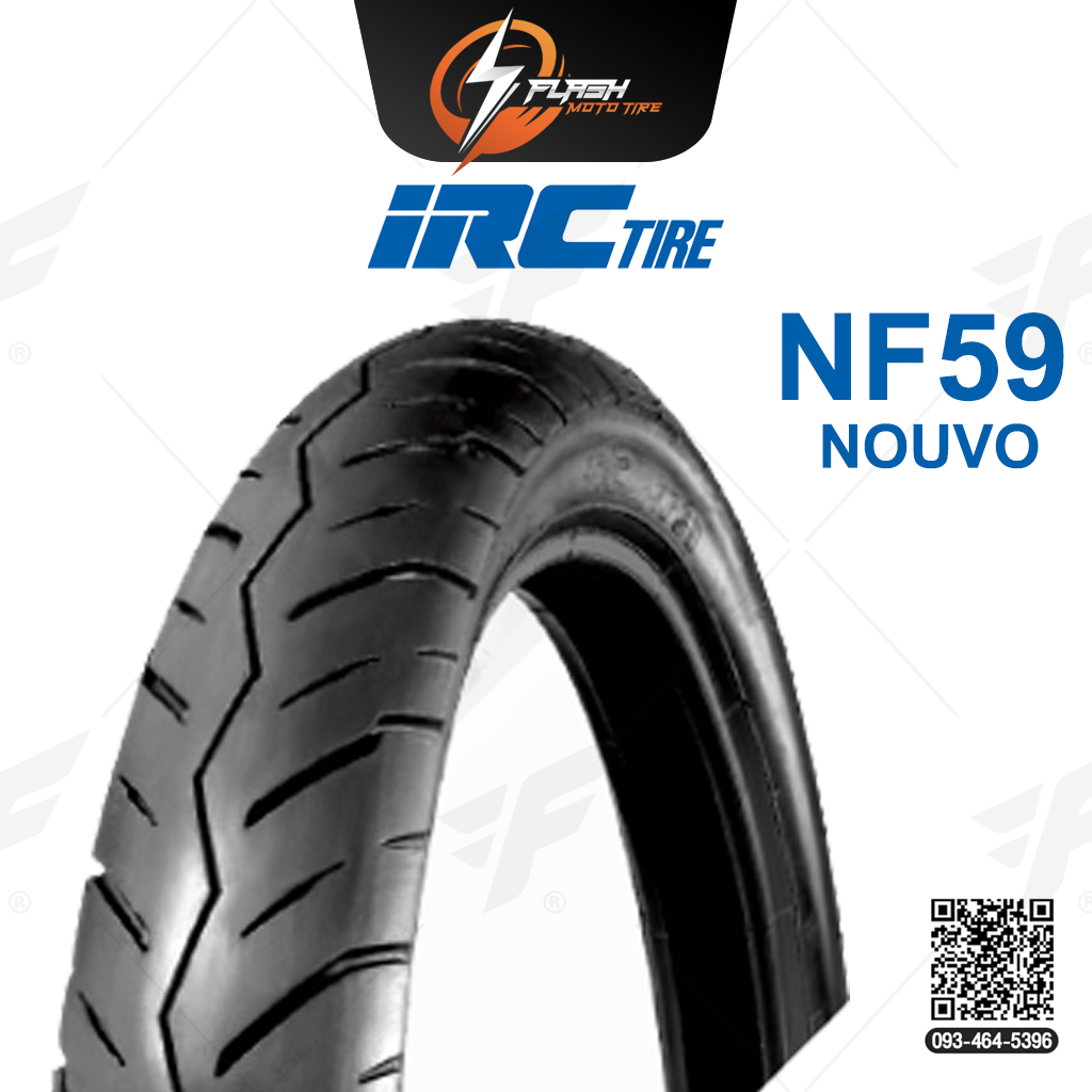 ยางขอบ16 ยางมอเตอร์ไซต์ IRC(ไออาร์ซี) NF59 W/T (NOUVO) ยางหน้า 70/90-16 M/C 36P ยางบิ๊กไบท์ ยางBigbike Mototire