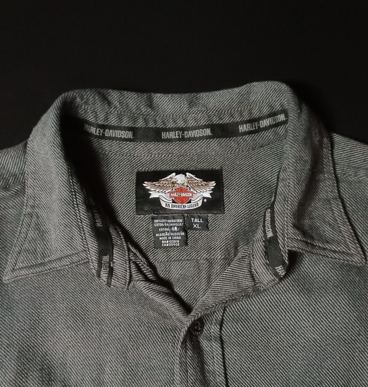 เสื้อเชิ้ต H-D ของแท้ ไซส์ XL,XXL