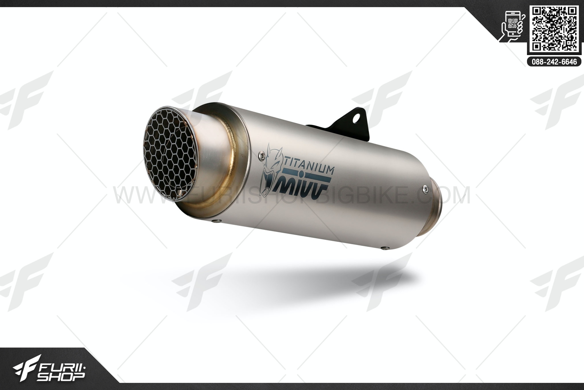 ท่อมอเตอร์ไซค์ MIVV FOR DUCATI SCRAMBLER 1100 2018+ 2 SLIP-ON GPPRO TITANIO/TITAN ท่อแต่ง ท่อสูตร ท่อบิ๊กไบค์ ท่อBigbike ท่อไอเสีย