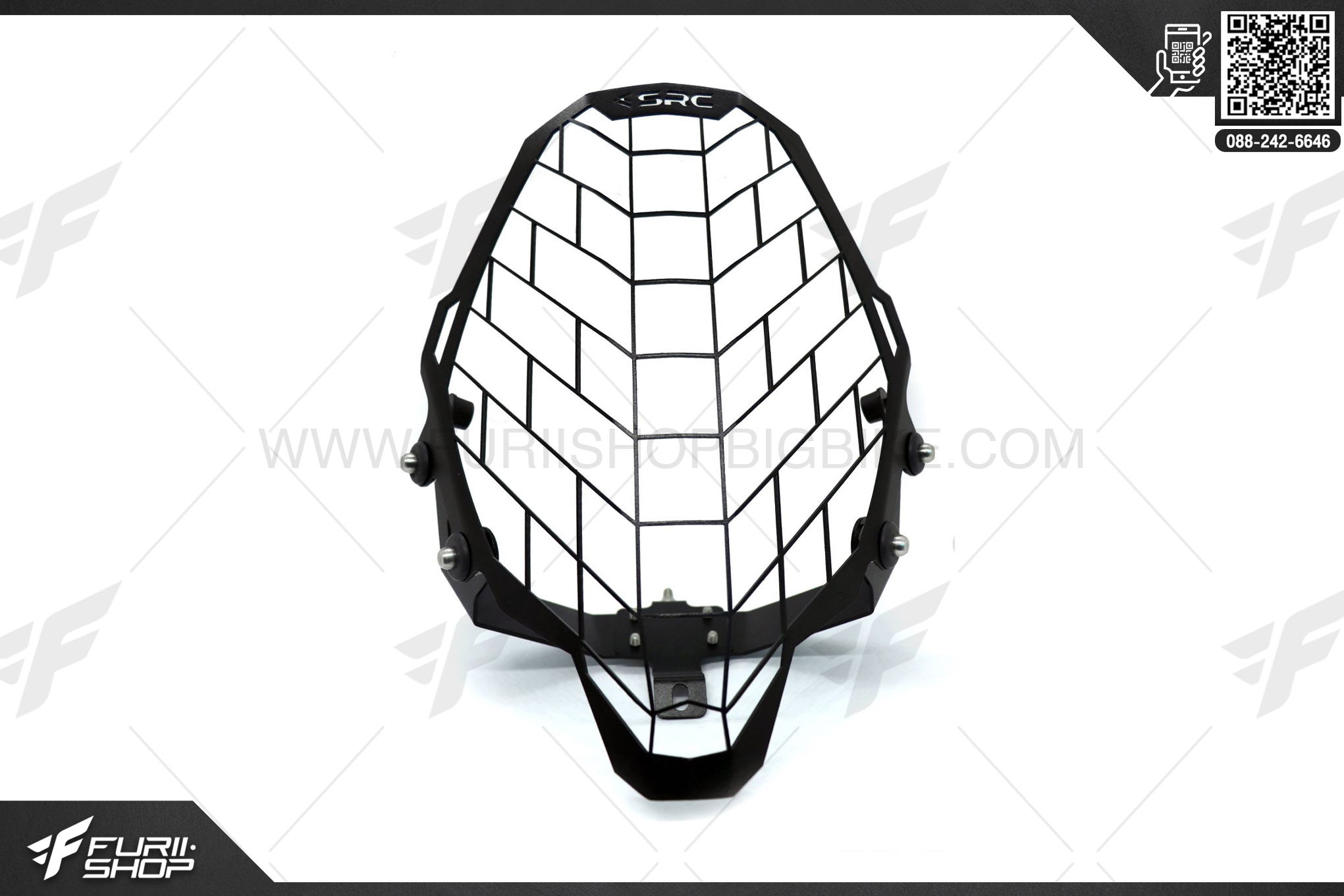 การ์ดไฟหน้า SRC FOR SUZUKI V-STROM 1000 สีดำ