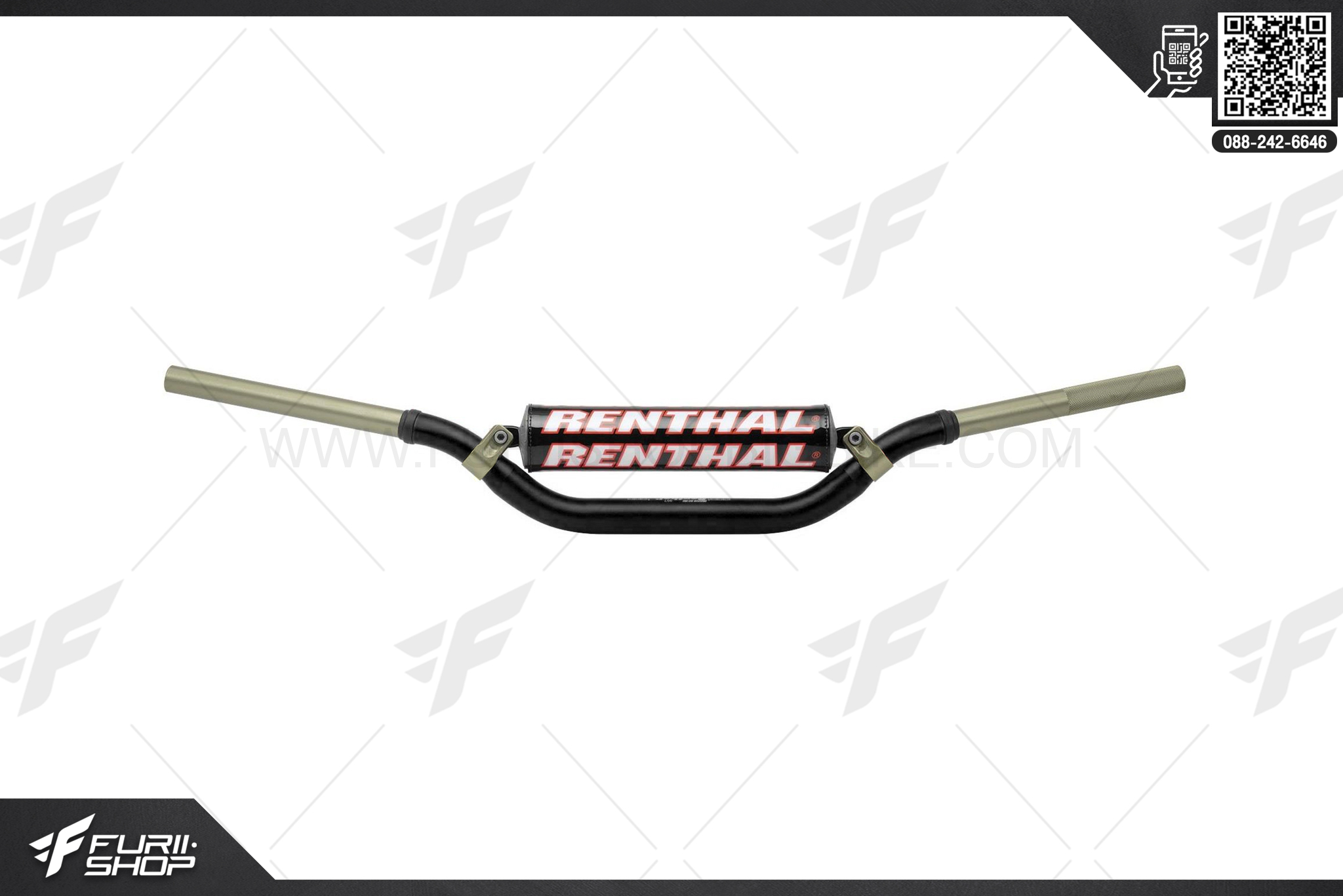 แฮนด์บาร์ BENTHAL Handlebars Twinwall® BLACK-PADED แฮนด์มอร์เตอร์ไซค์ แฮนด์บิ๊กไบค์ handlebar แฮนด์บาร์