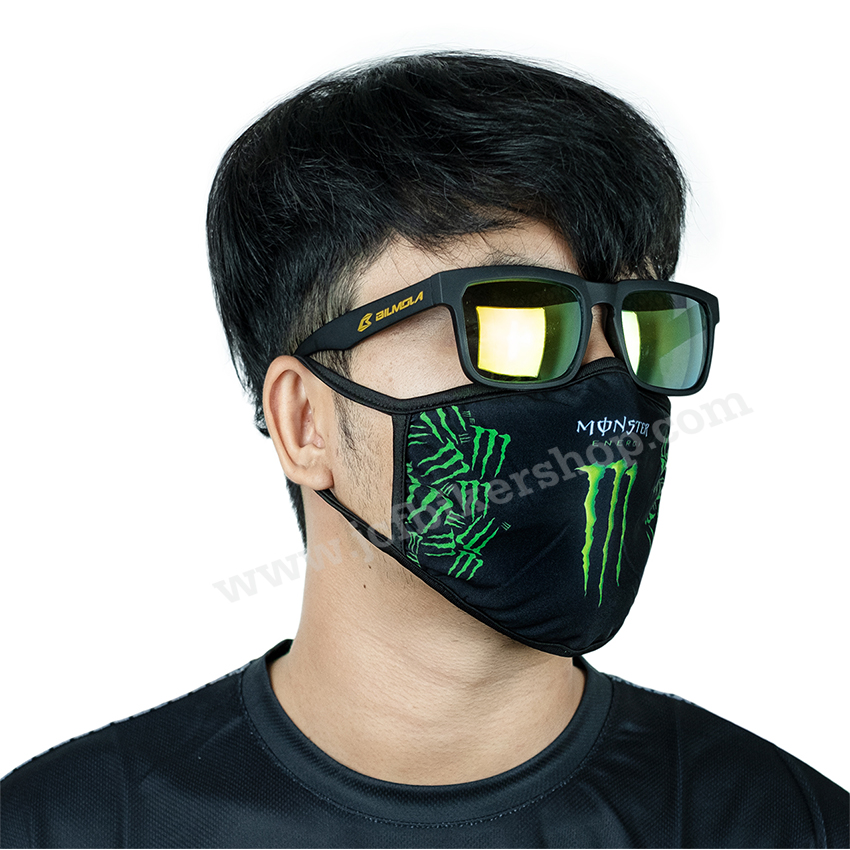 moto gpผ้าปิดจมูกลายMT กันมลภาวะผ้านาโนแห้งไวที่เปลี่ยนแผ่นกรองลวดลายคมชัด