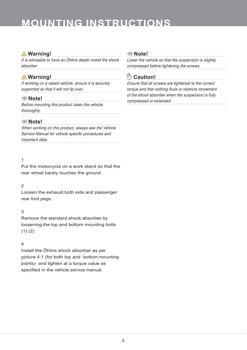 โช๊คหลังแต่ง Ohlins TR313 For Triumph Speed Twin 900 ปี 2021-2023