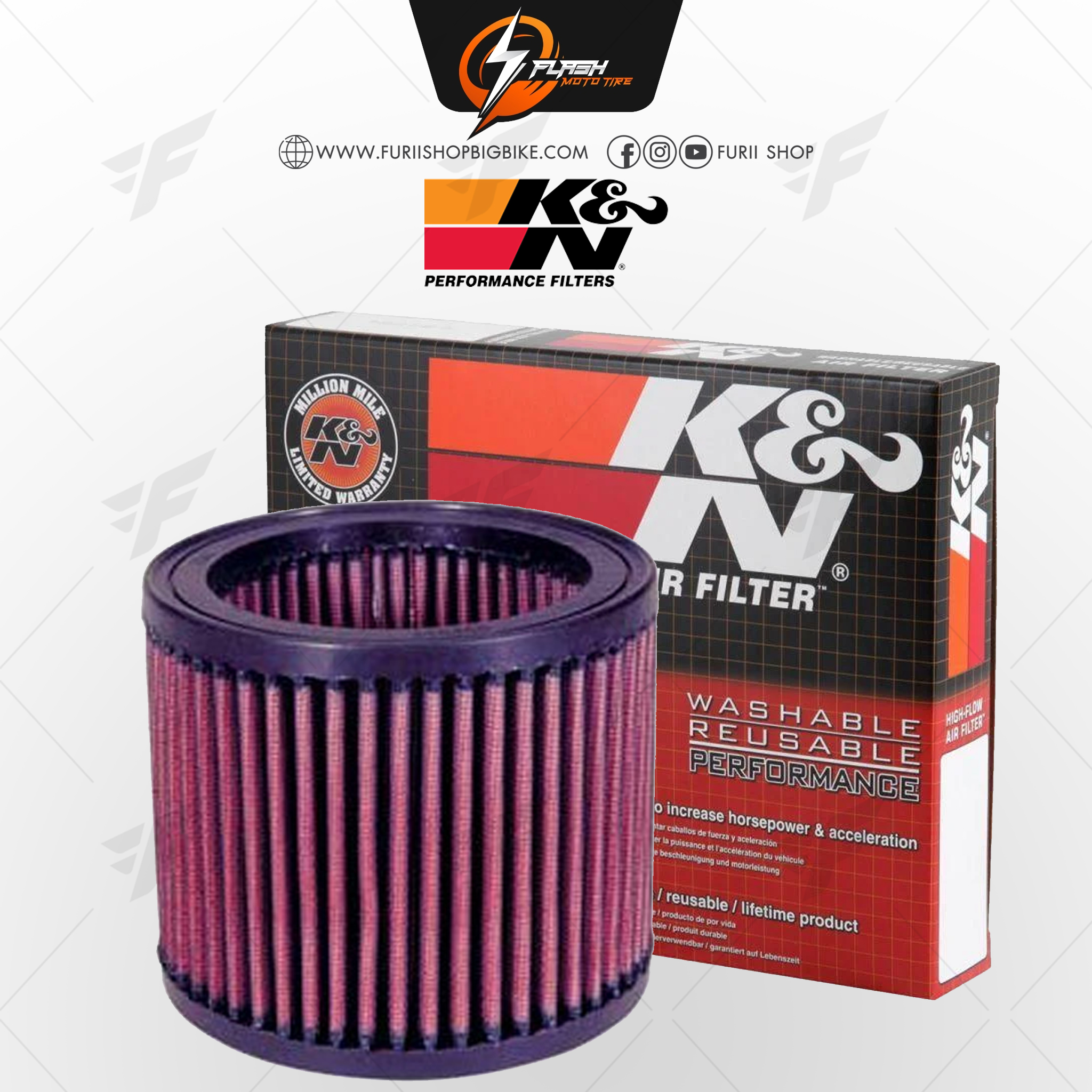 กรองอากาศ K&N APRILIA