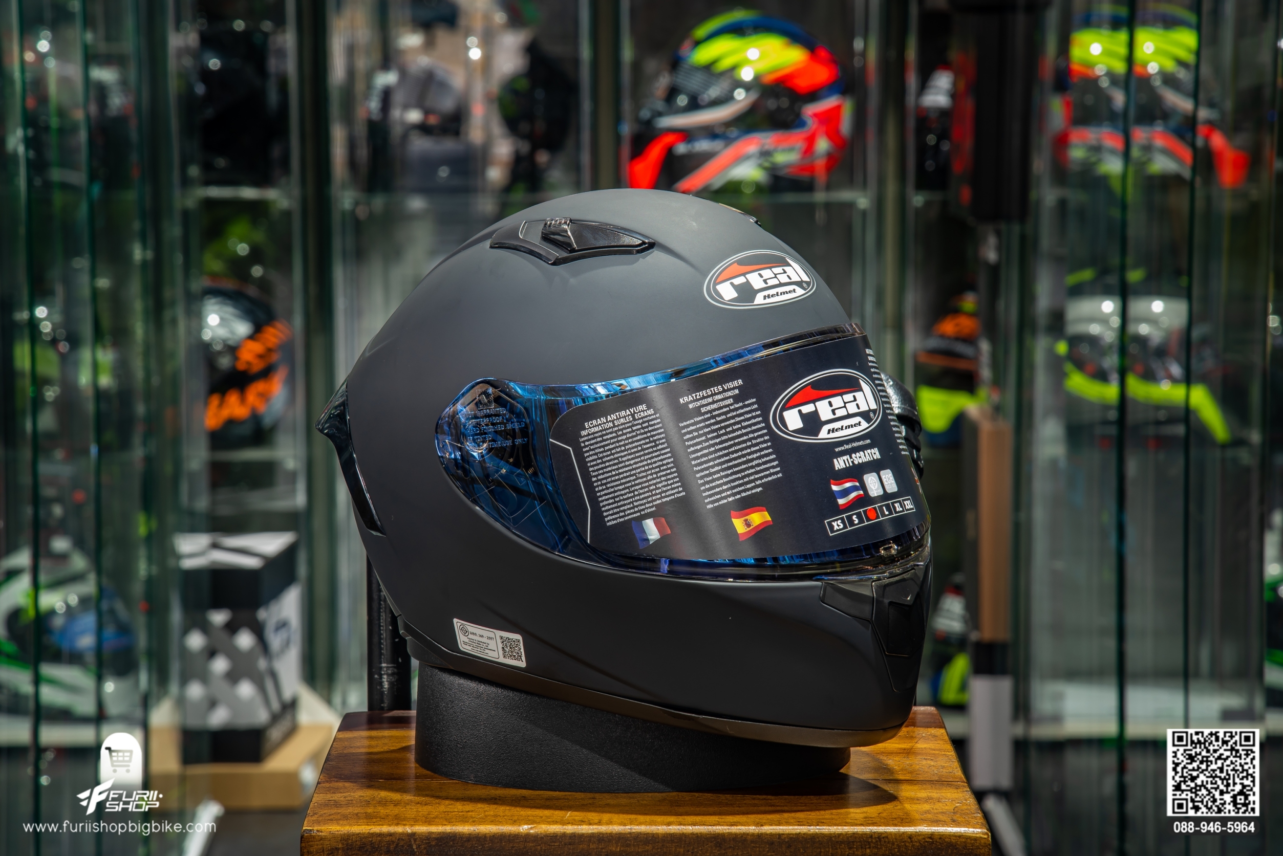 หมวกกันน็อค REAL RAPTOR STRATOS ดำด้าน