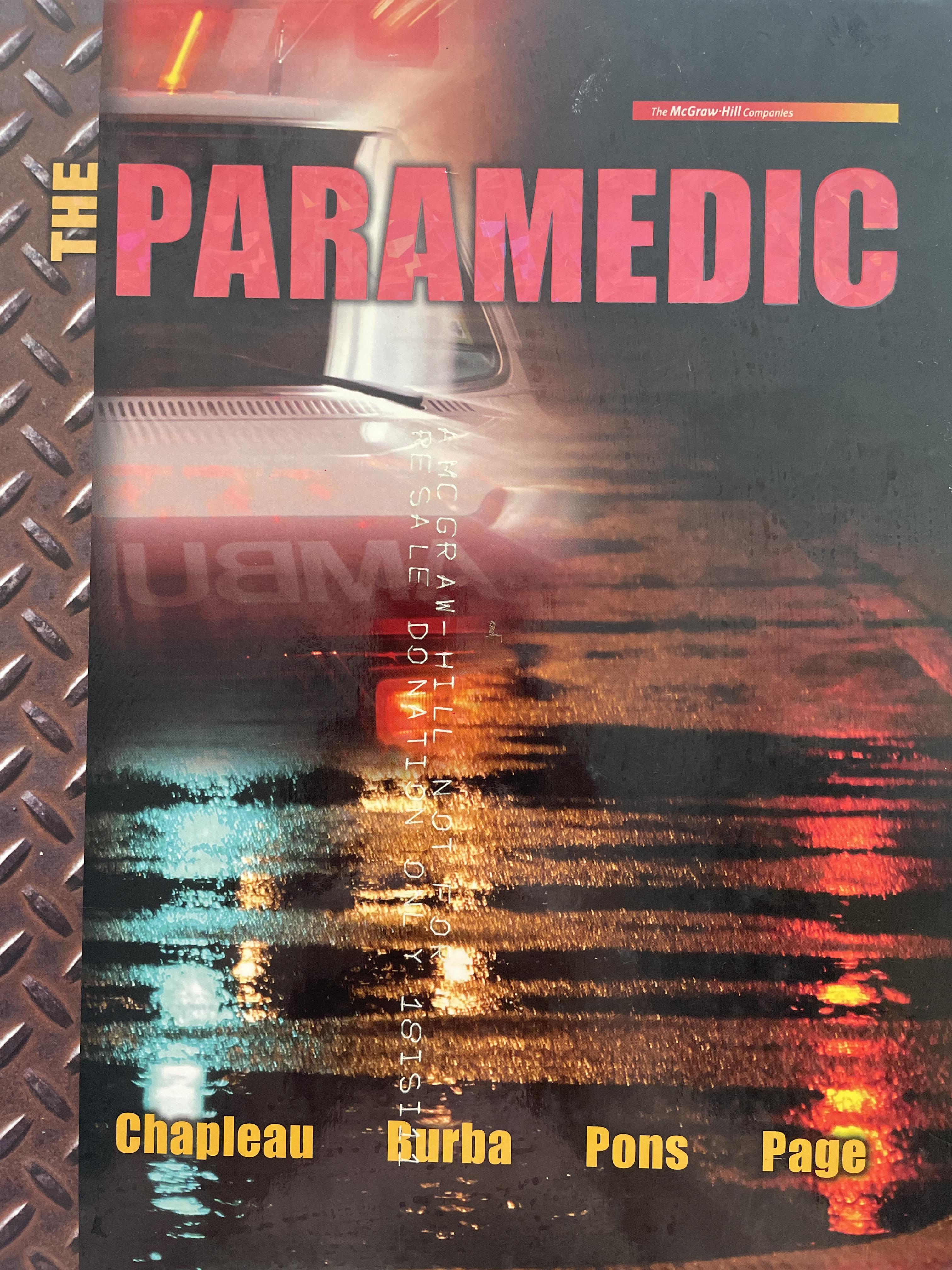 THE PARAMEDIC. ผู้เขียน Chapleau และะคณะ 12 กก.