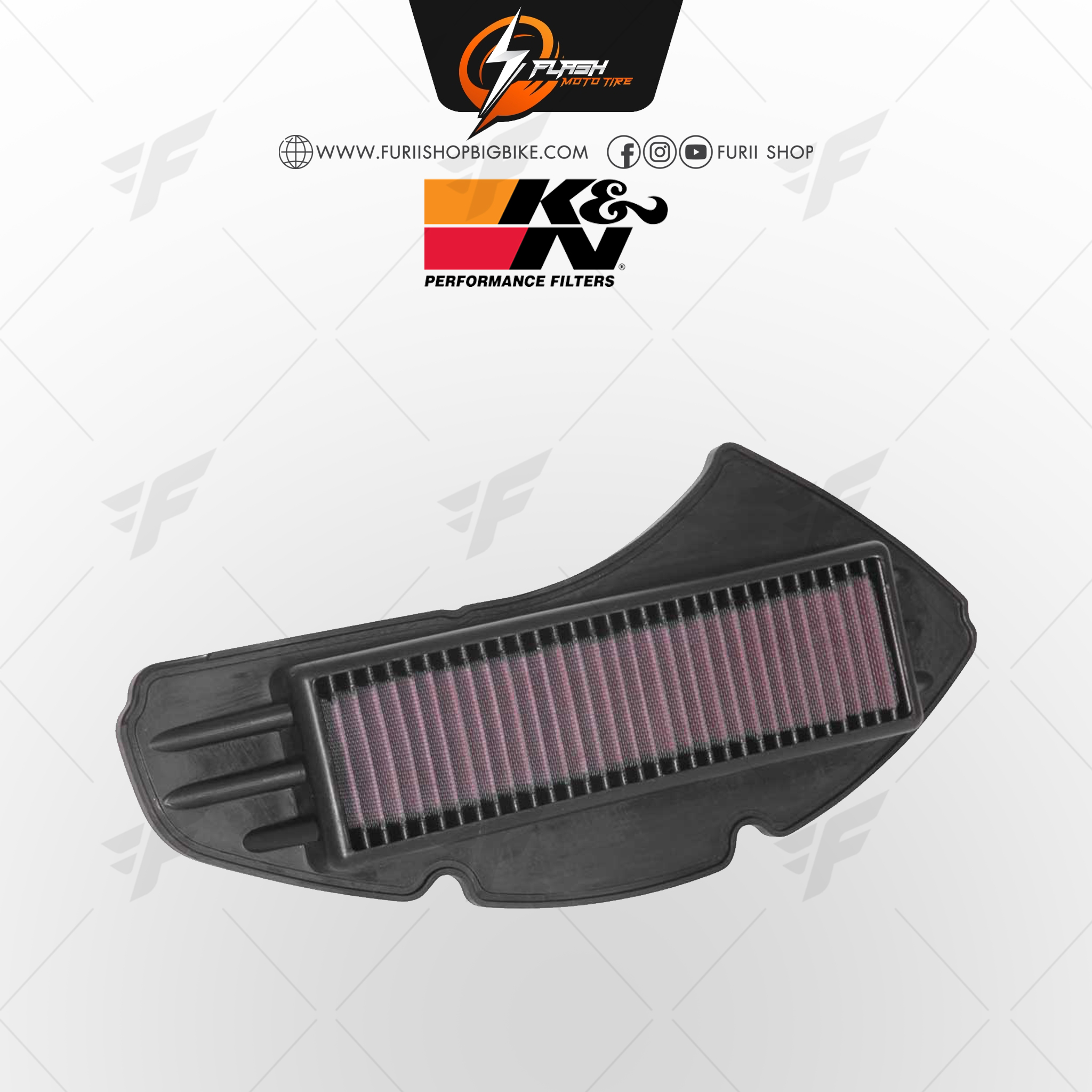 กรองอากาศ K&N สำหรับ YAMAHA