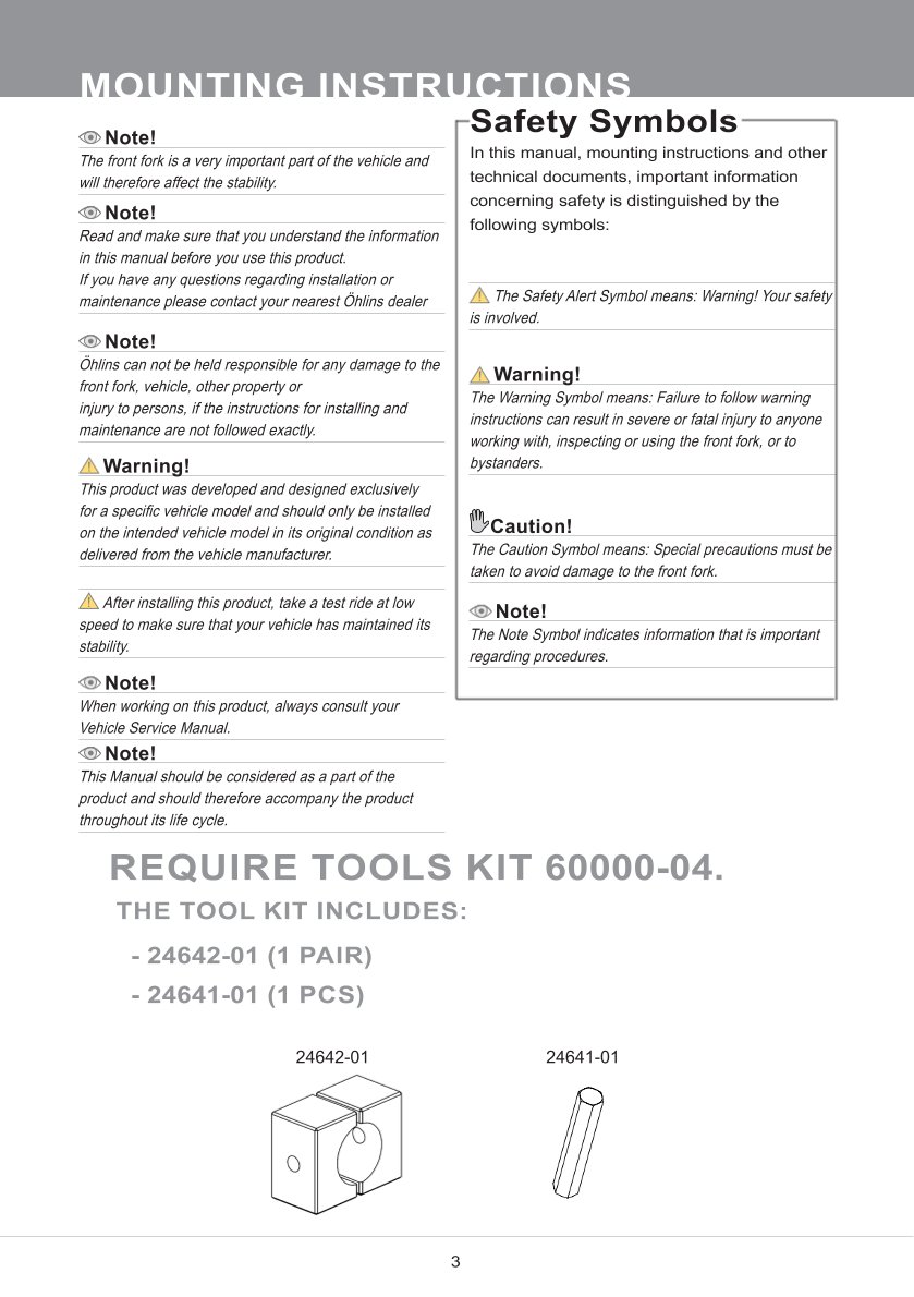 สปริงโช้คหน้า Ohlins FDK113 For Honda Dax 125 2022-2023