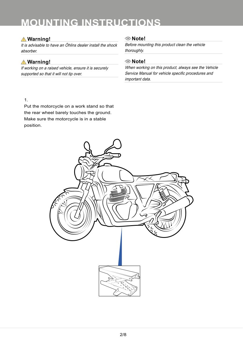 โช๊คหลังแต่ง Ohlins RE911 For Royal Enfield Interceptor 650 ปี 2019-2021