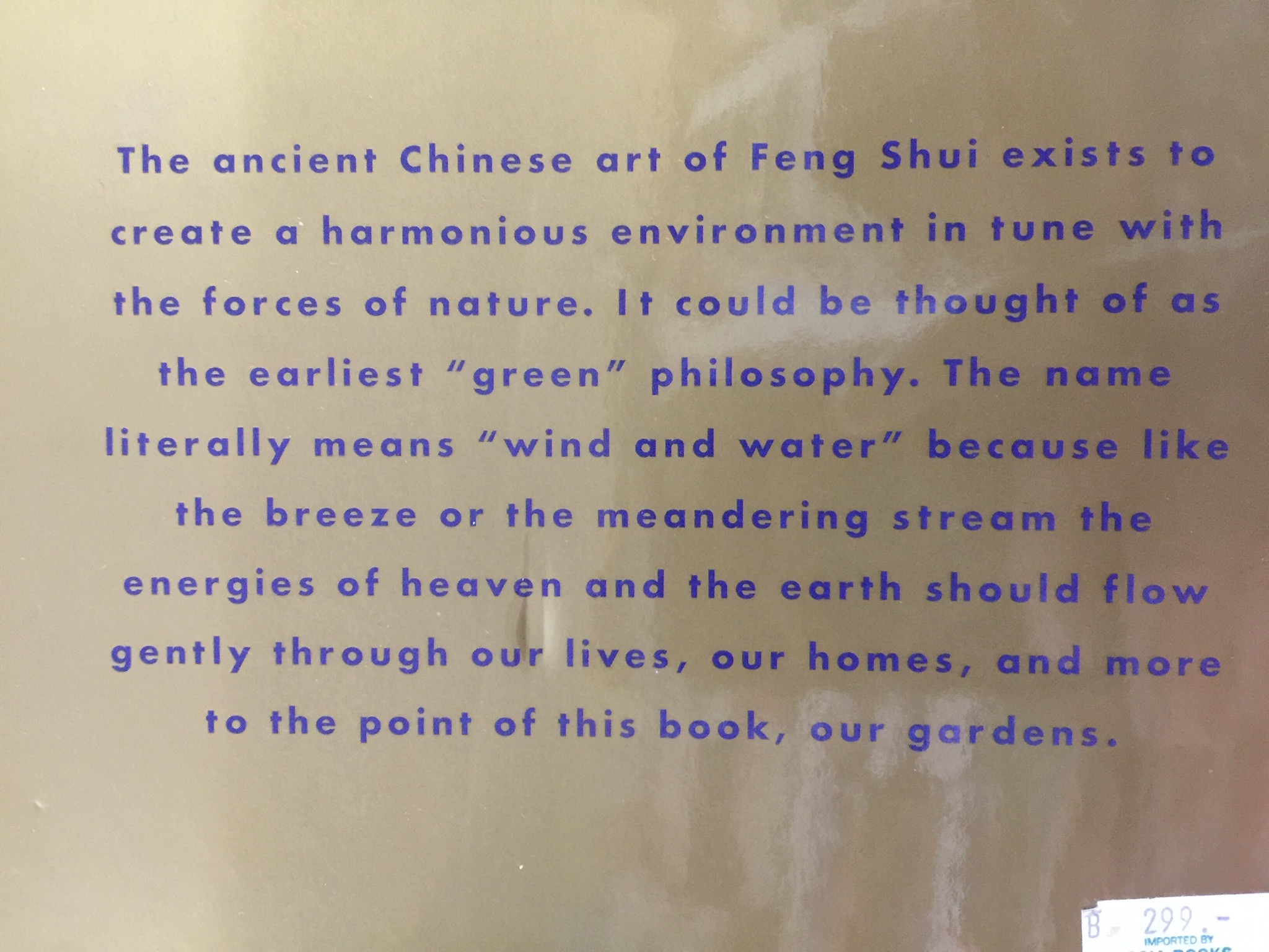 FENG SHUI. FOR THE GARDEN. A PRACTICAL AND EASY TO USE GUIDE TO THE ART OF. FENG. SHUI. IN THE GARDEN ผู้เขียน Jonathan Dee 0 กก.
