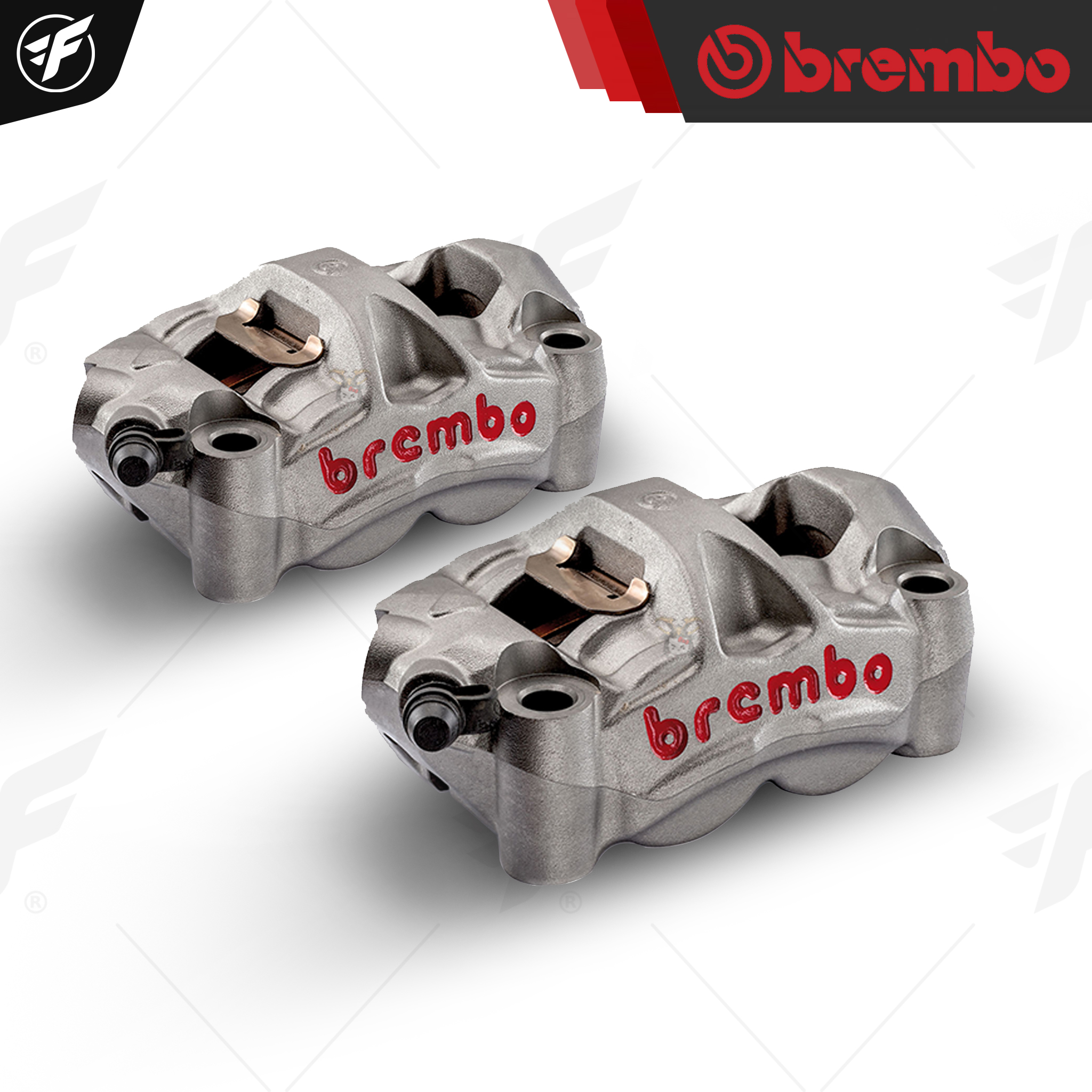 ปั๊มเบรคล่าง Brembo M50 100 mm. (เทาโลโก้แดง)