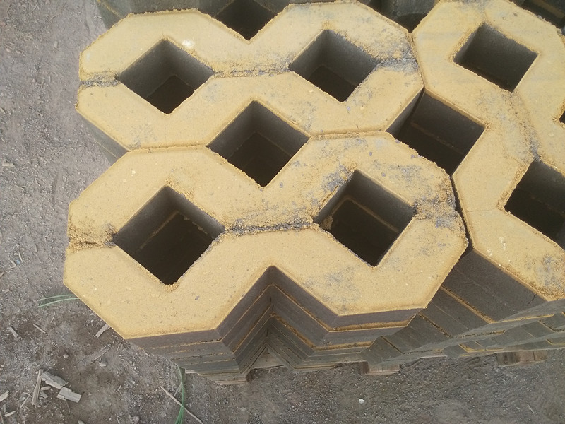 แม่พิมพ์บล็อคคอนกรีต ลาย 8เหลี่ยม คู่ ขนาด 40x20x8 cm